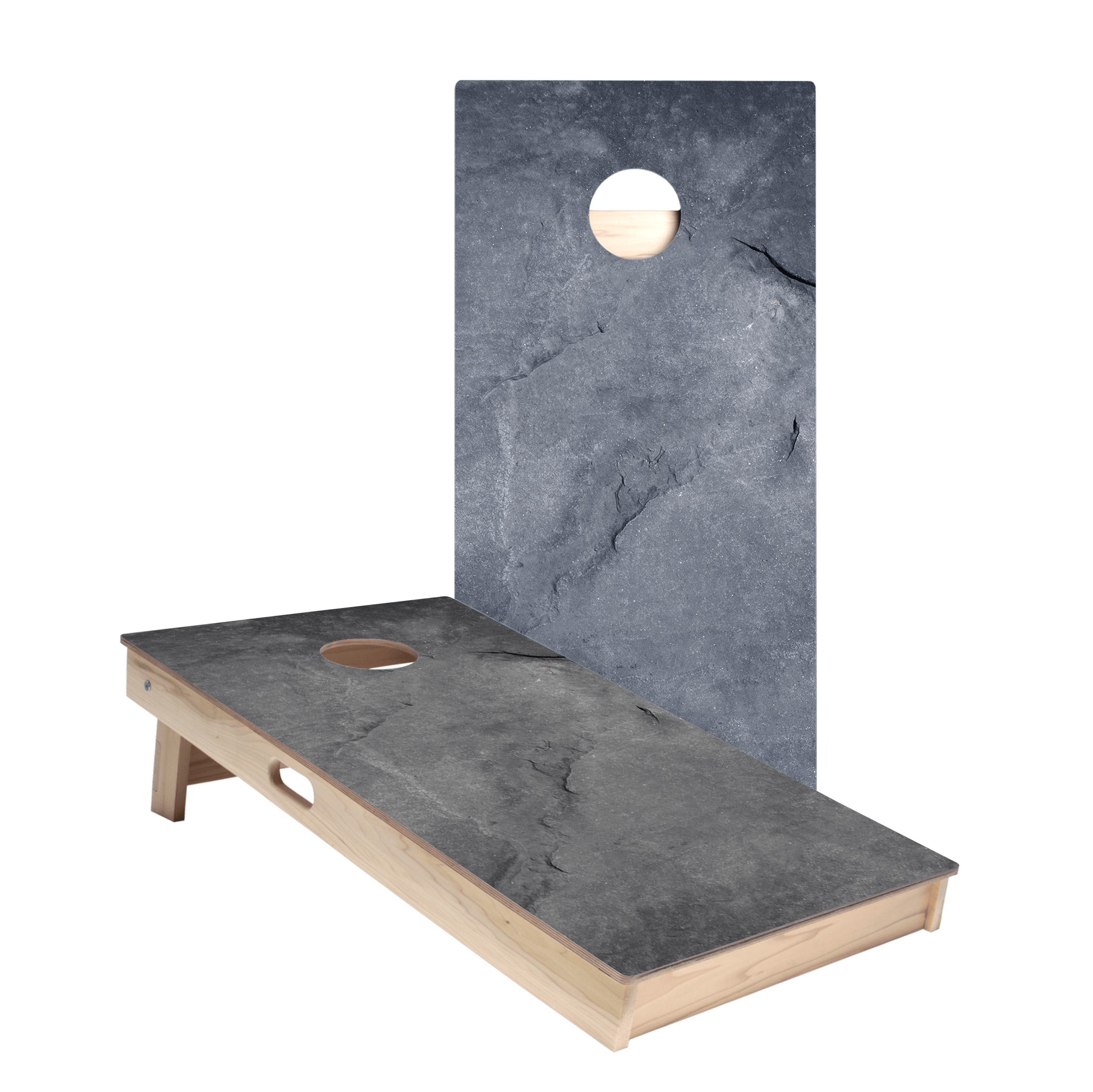 Black Stone Star Cornhole Boards