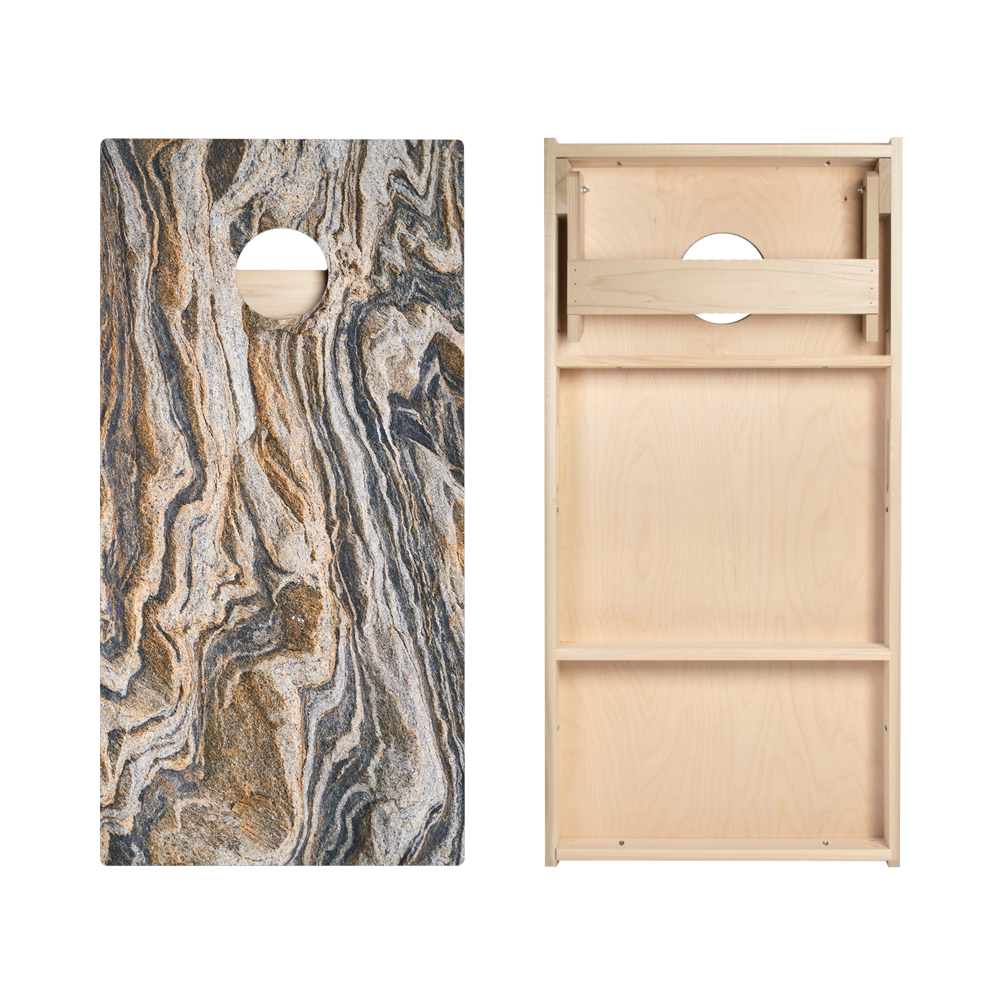 Dark Marble Star Cornhole Boards