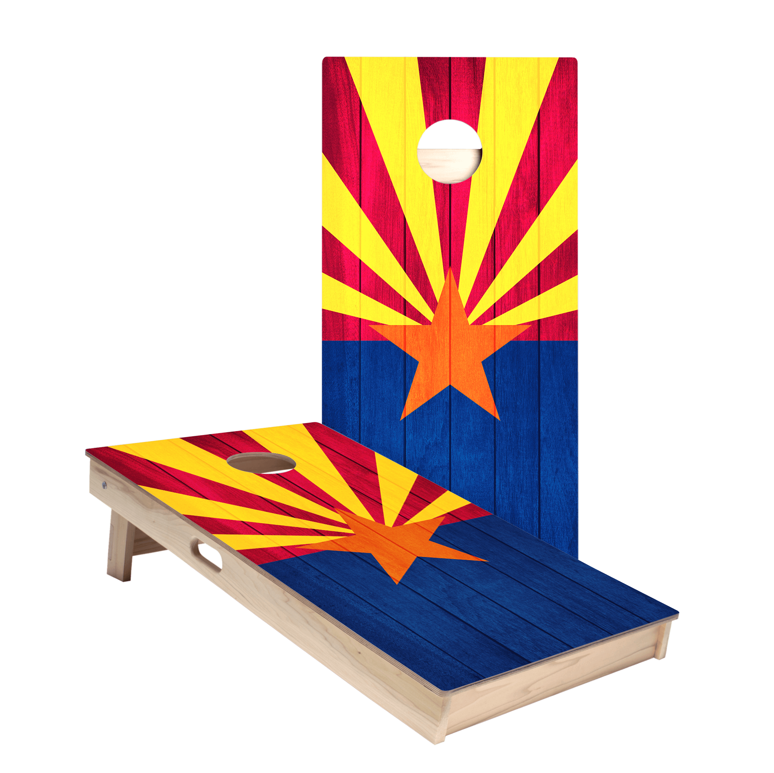 Arizona Flag Star Cornhole Boards