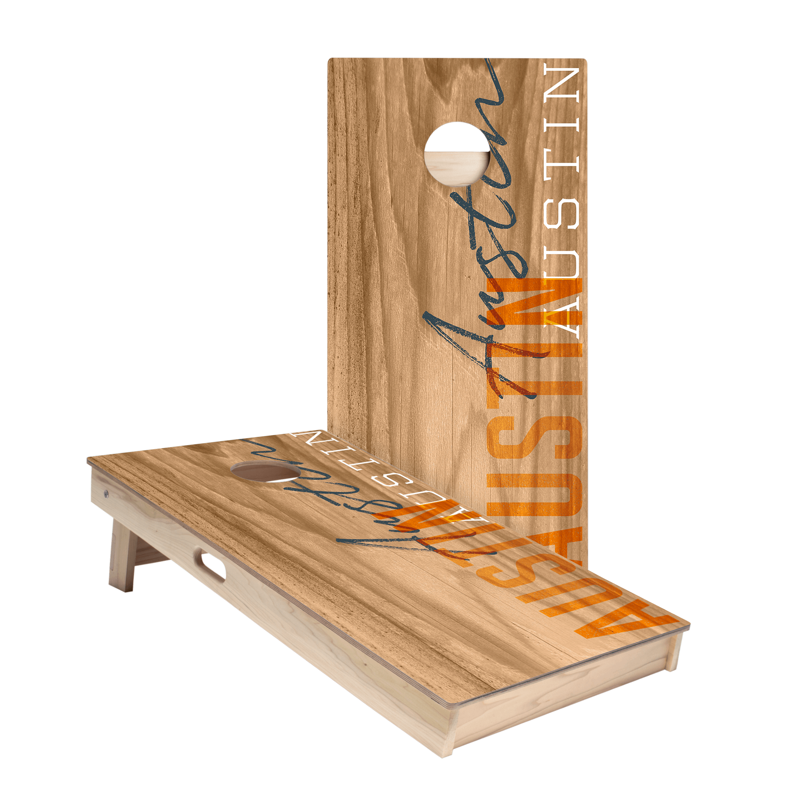 Austin Campus Gameday Star Cornhole Boards