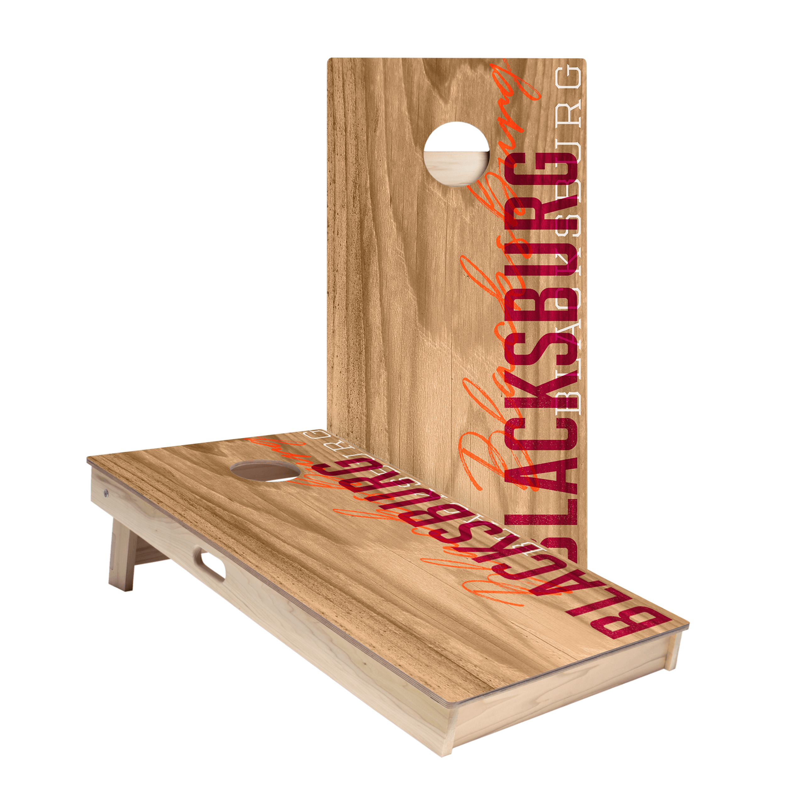 Blacksburg Campus Gameday Star Cornhole Boards