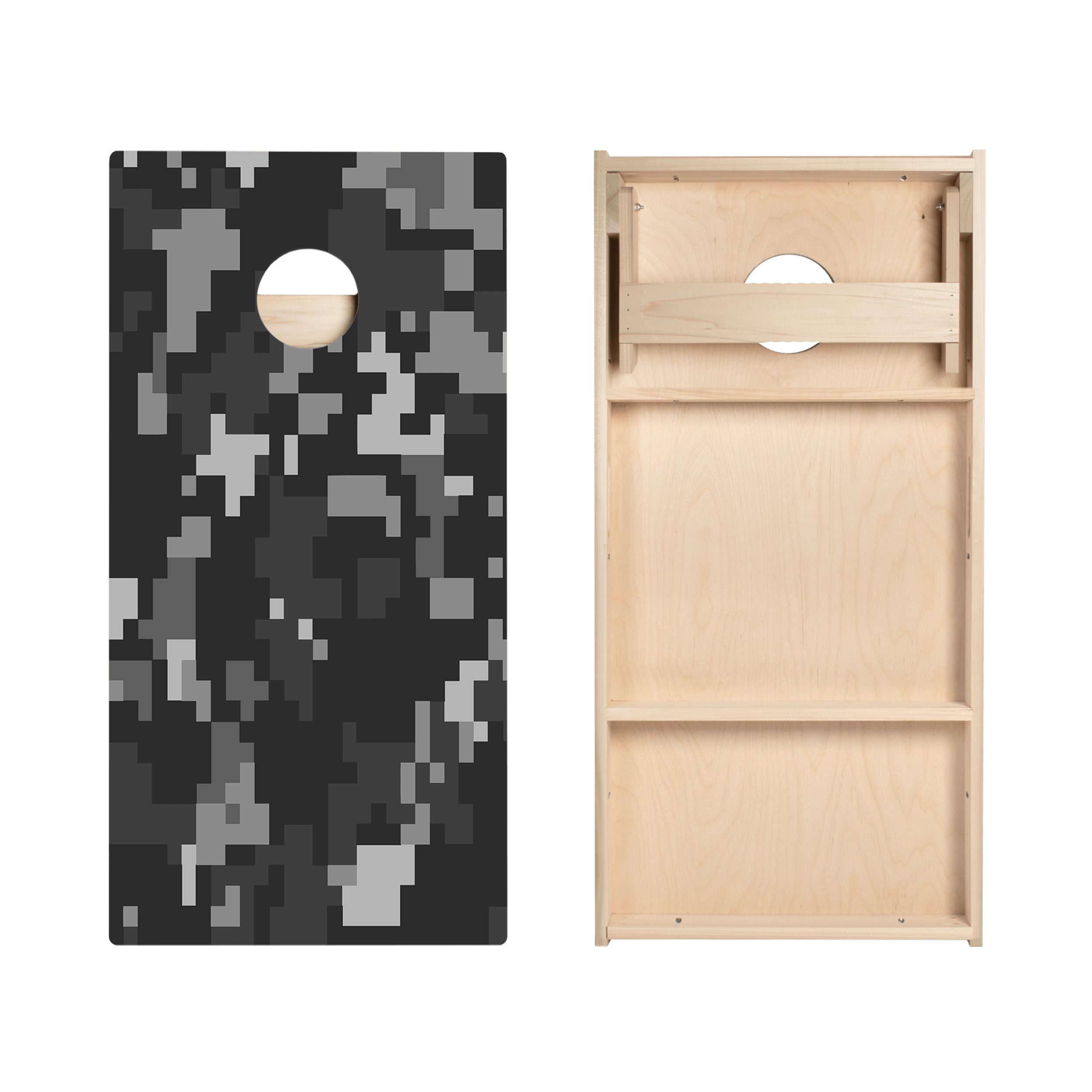 Black Digital Camo Star Cornhole Boards