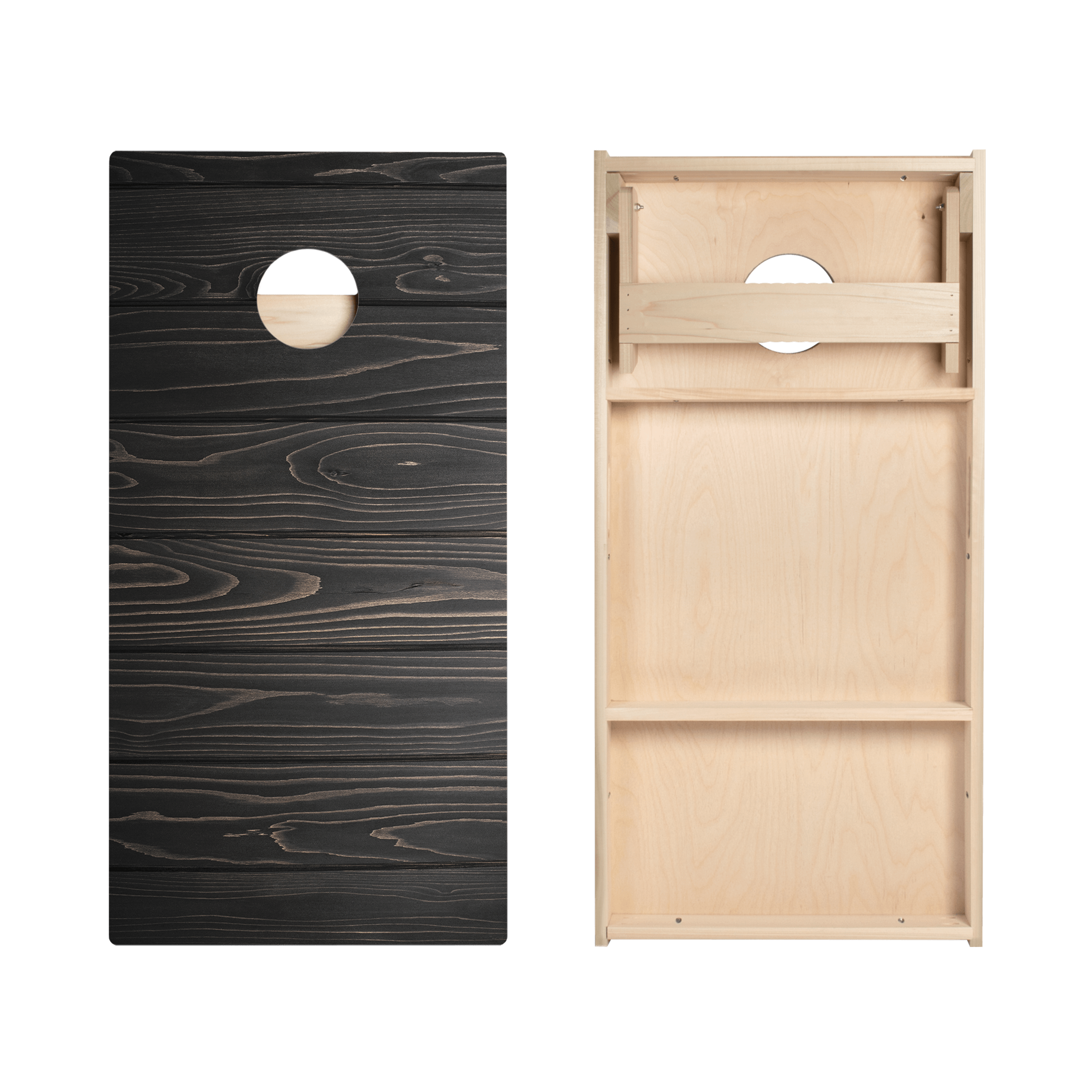 Black Stained Large Panel Wood Star Cornhole Boards