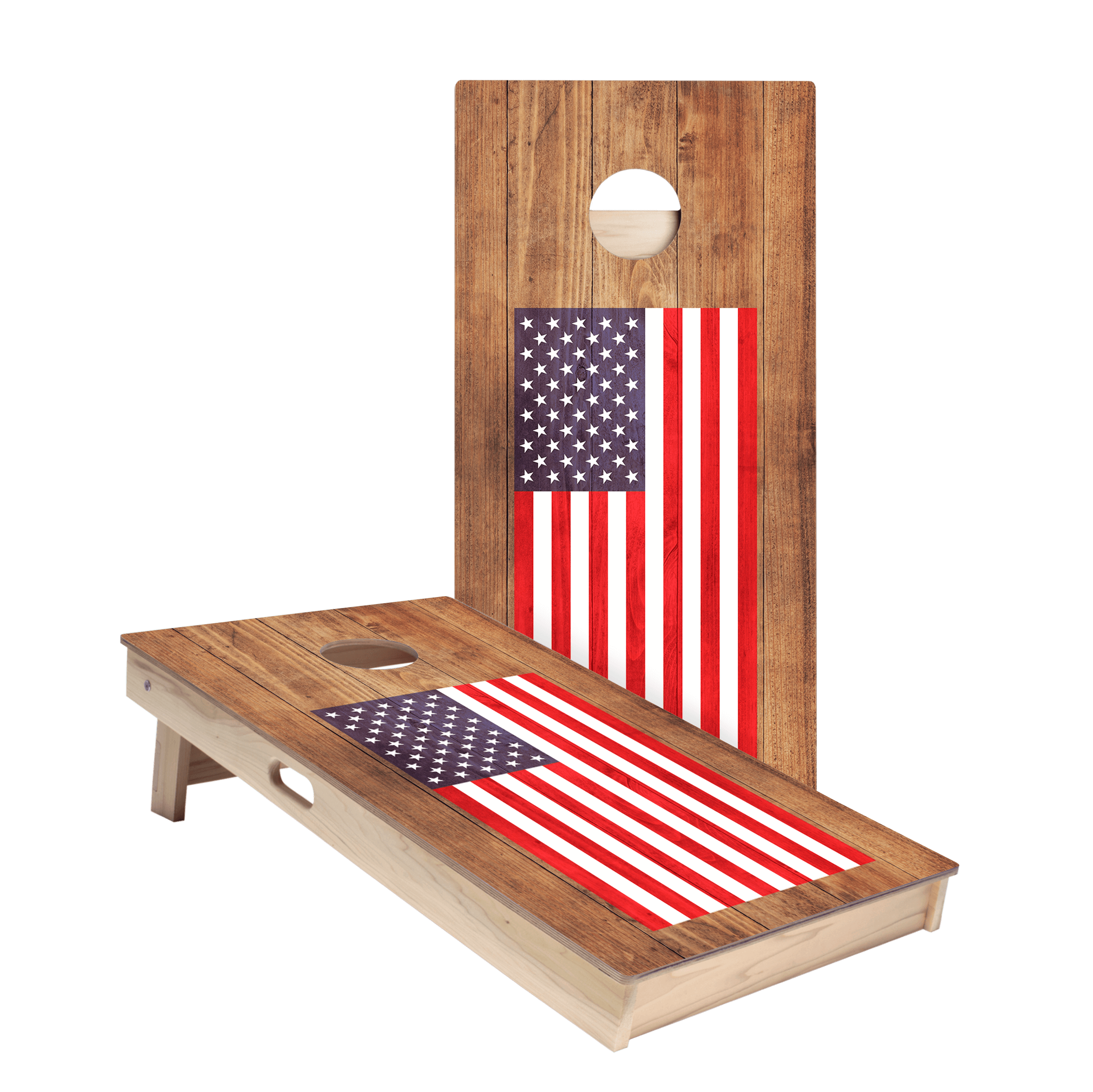 American Flag Star Cornhole Boards
