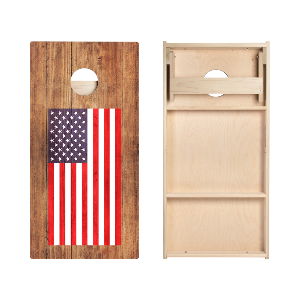 American Flag Star Cornhole Boards