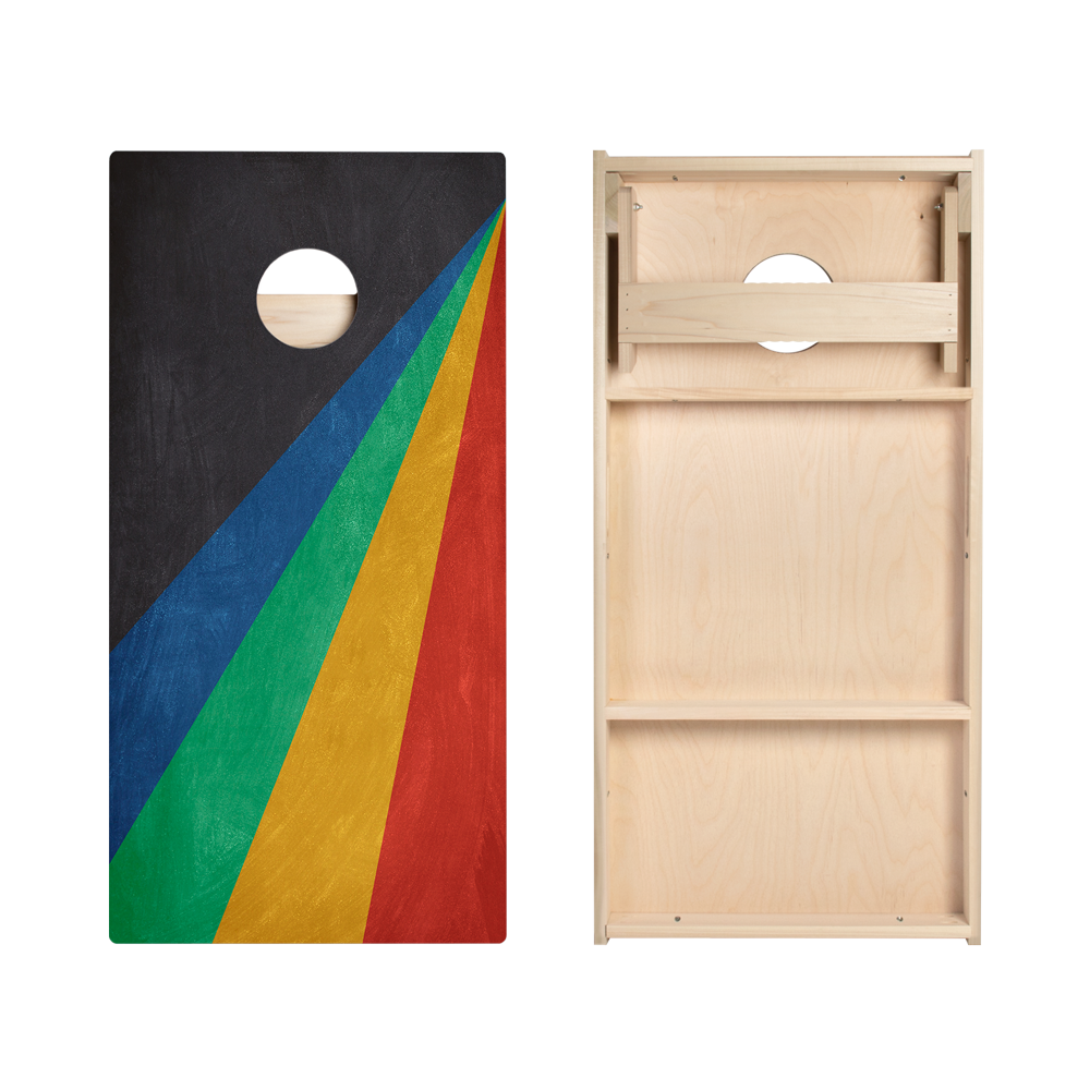 Angled Stripes Star Cornhole Boards