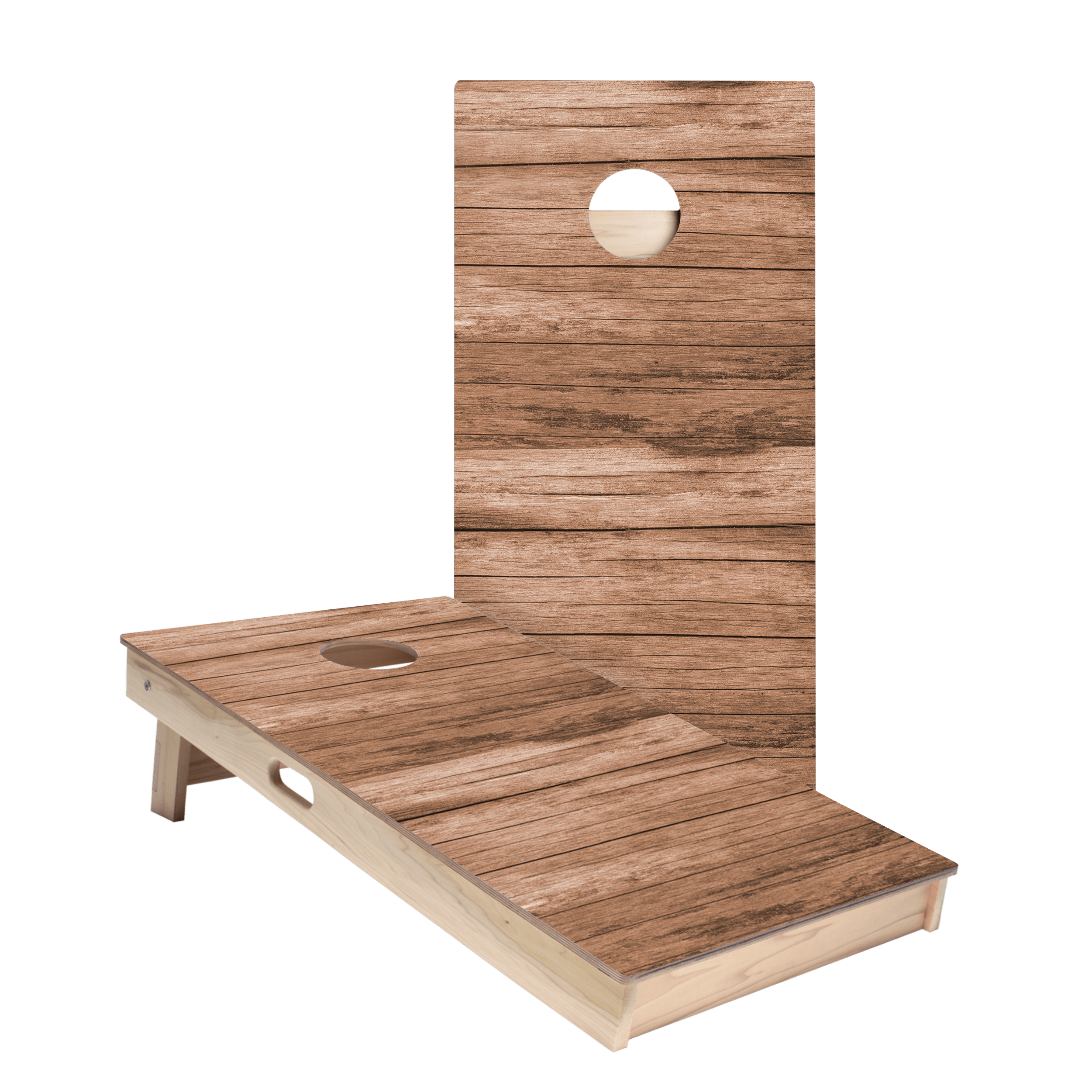 Horizontal Barn Wood Star Cornhole Boards