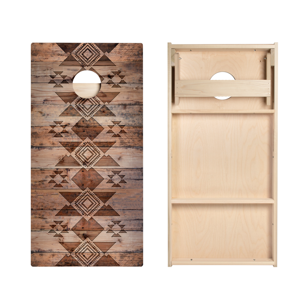 Aztec Wood Star Cornhole Boards