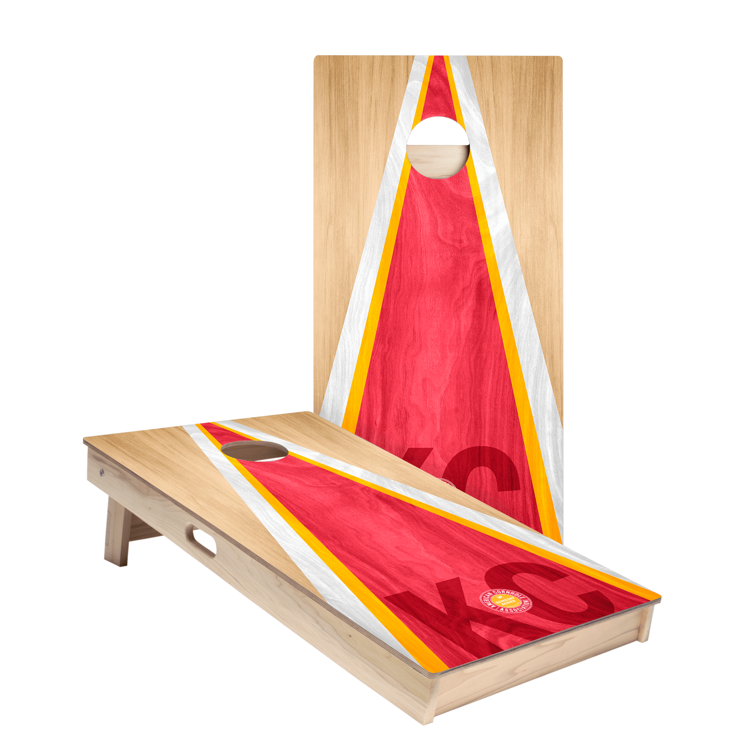 Kansas City Football Gameday Classic Triangle Star Cornhole Boards