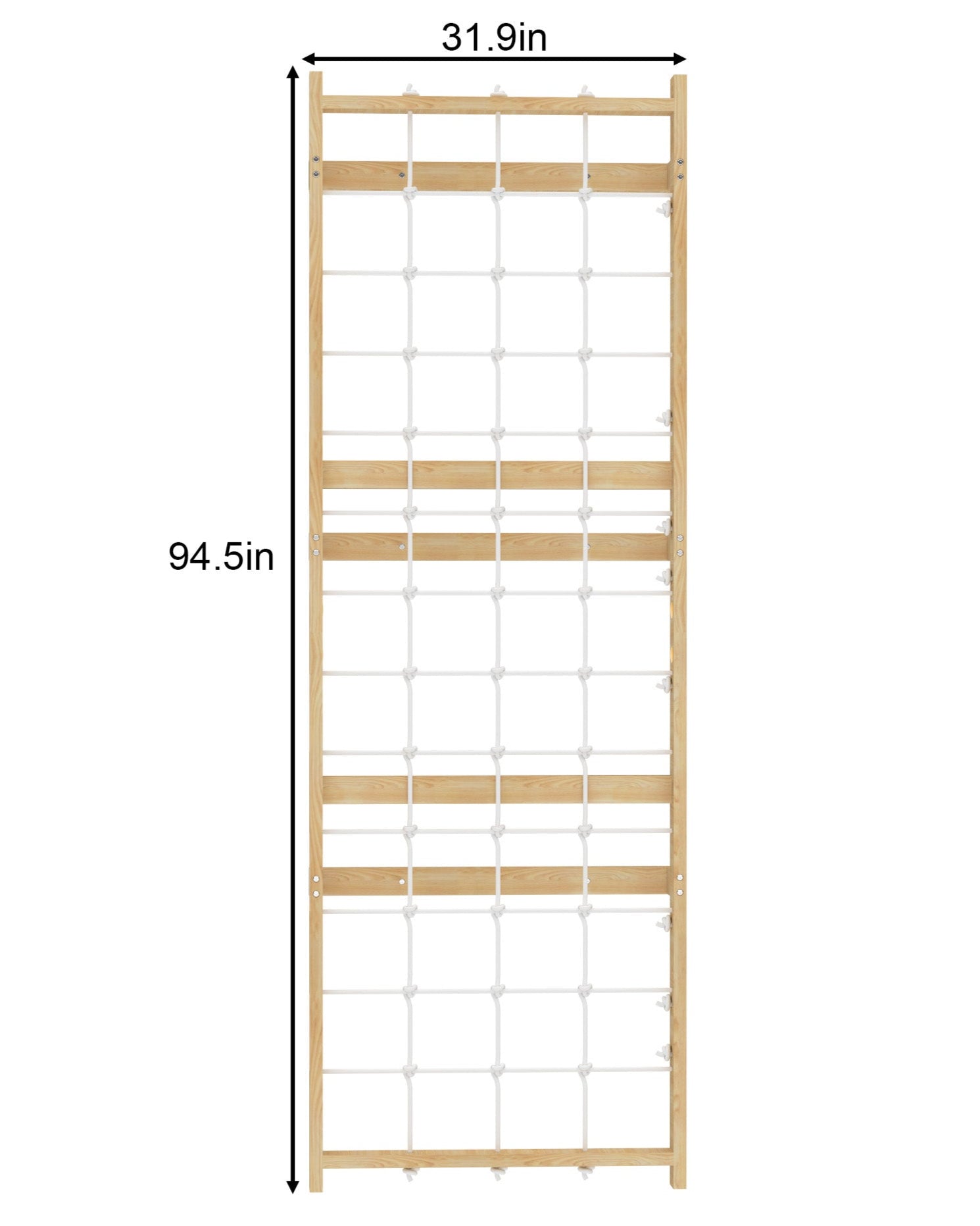 Add-On Rope Wall Panel for 95" Modular Walnut