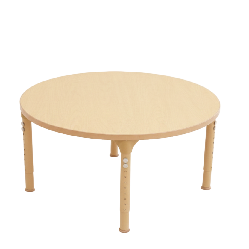 Round Adjustable Kids Table – 36" Diameter, 13" to 17" Height | Toddler & Preschool Activity Table for Classrooms & Daycares