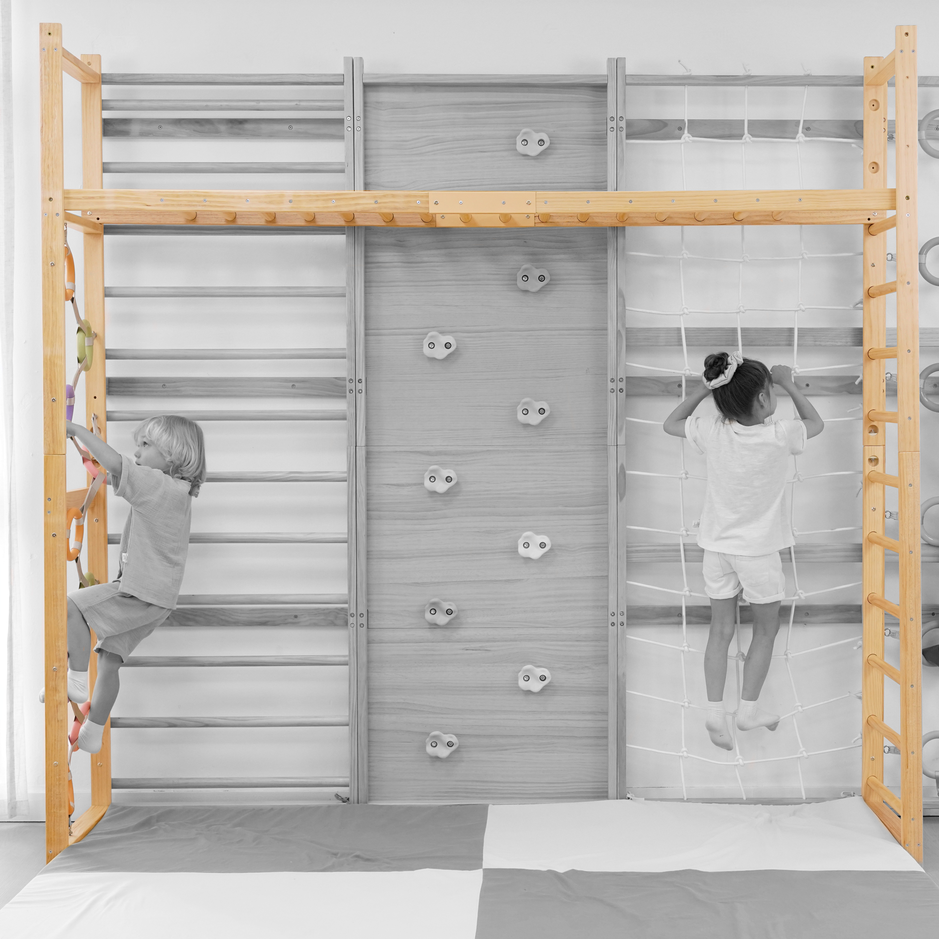 Monkey Bar Attachment – For 95 Inch Walnut Swedish Ladder