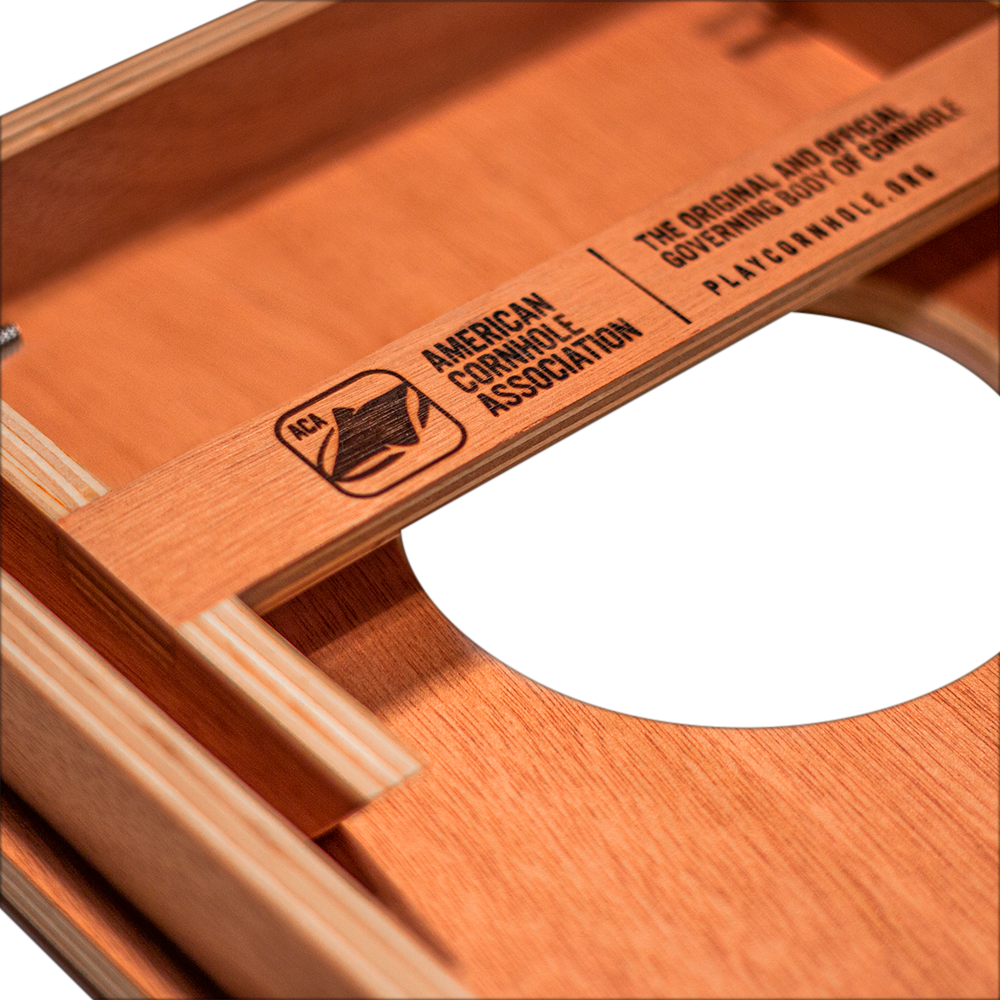 Classic Stripes Natural Wood Blues Backyard 1200 Cornhole Boards