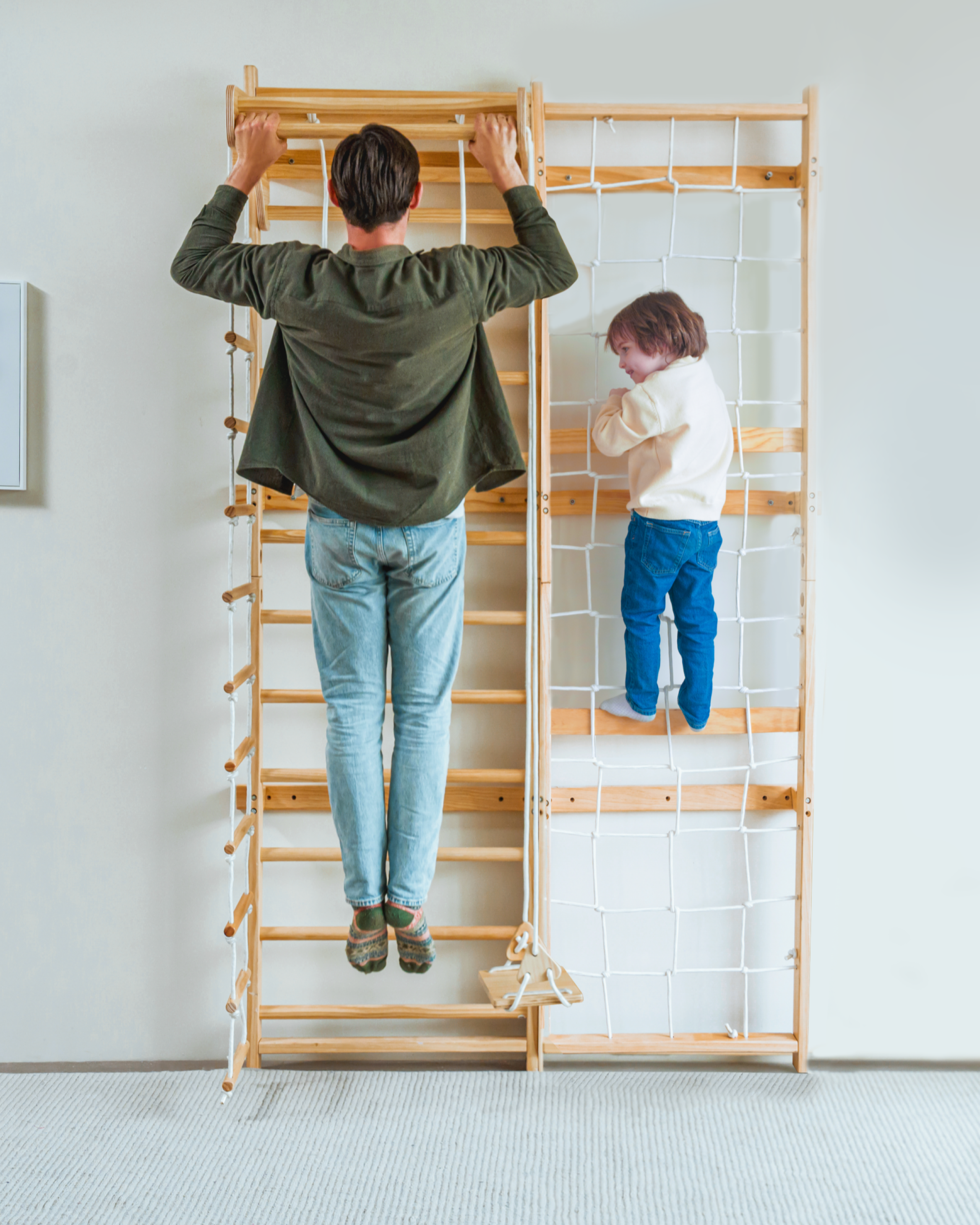 Neem | Swedish Ladder & Rope Wall - 95" Height