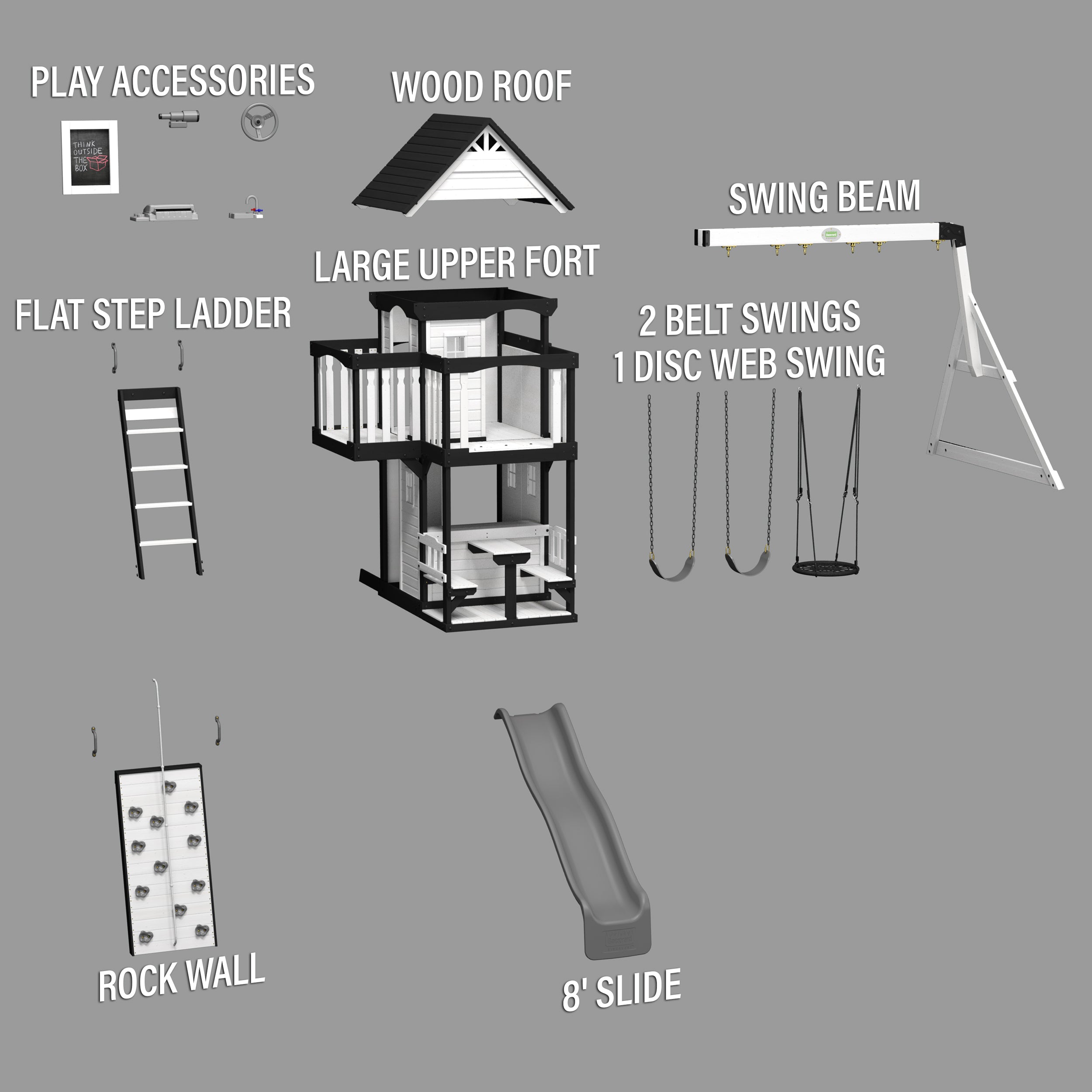 Canyon Creek Swing Set – White