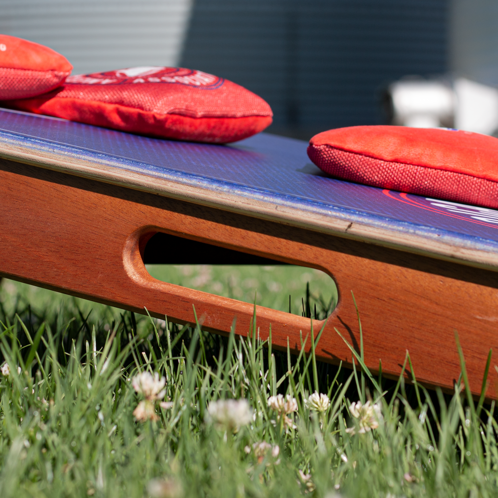 ACA Black Grunge Tournament Badge Touring Pro Cornhole Boards