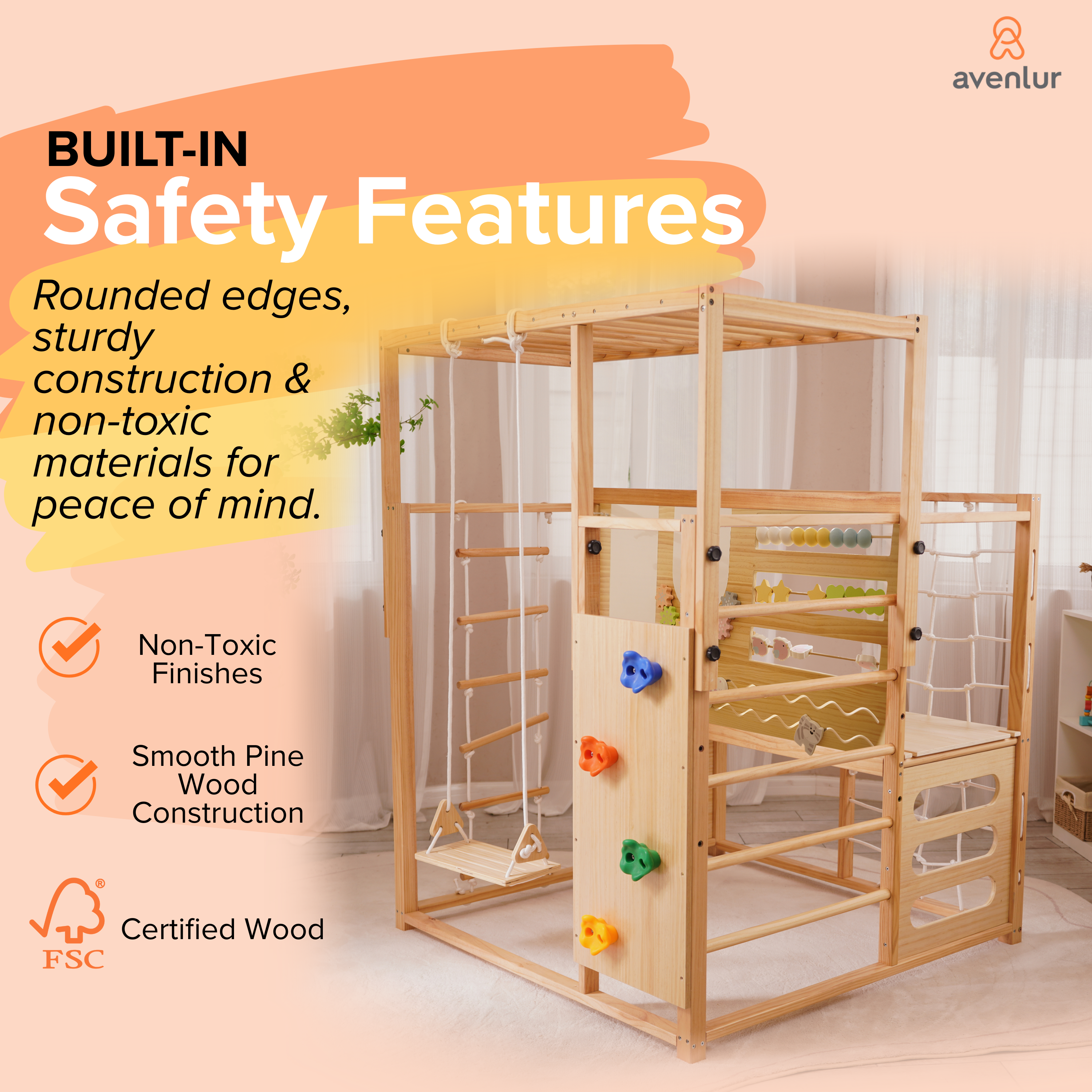 Alpine Adventure Indoor Play Gym – Climber, Slide & Kids Activity Set