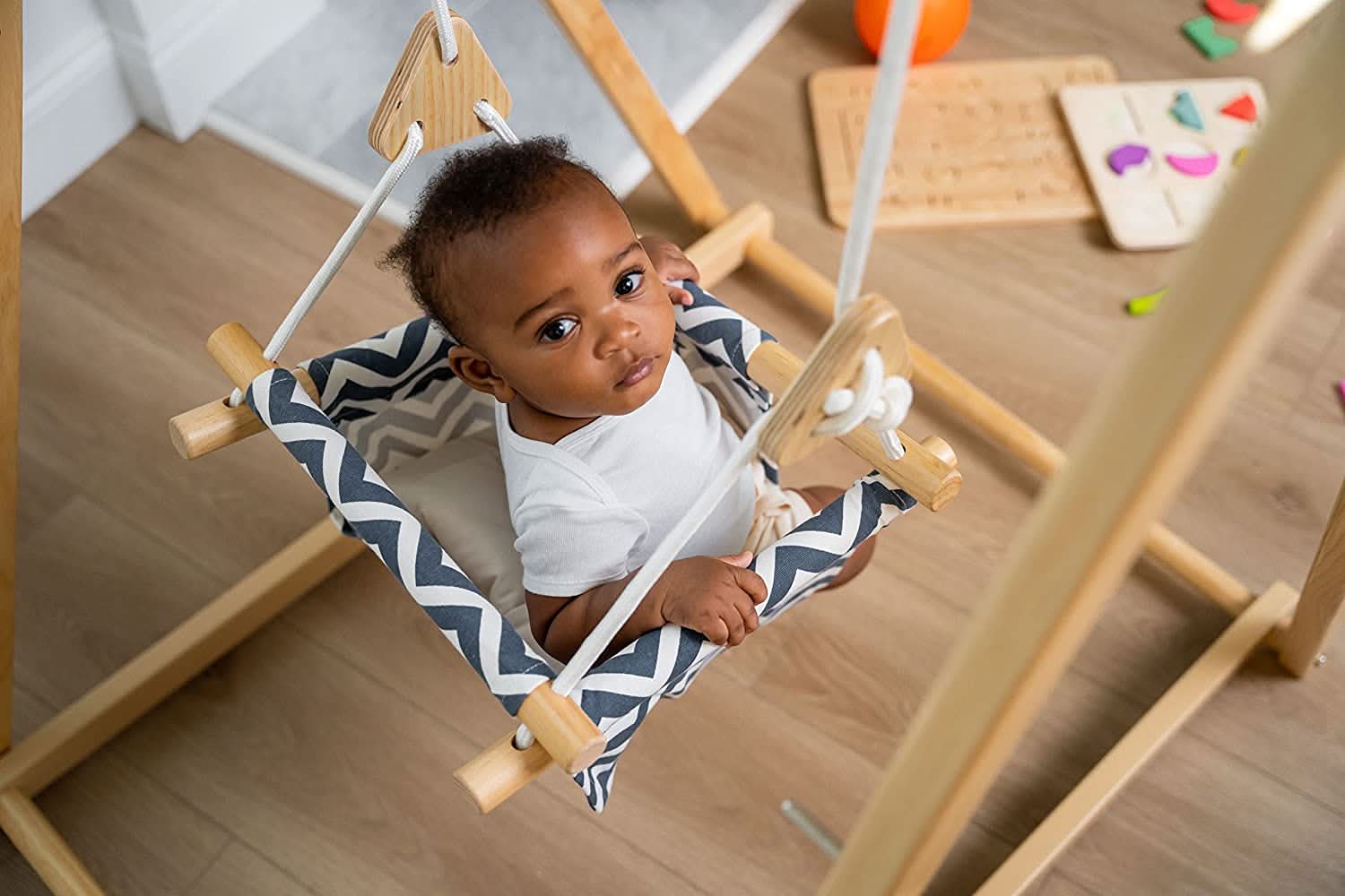 Spruce | Foldable Baby Swing - Beige