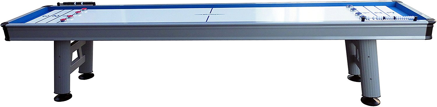 Playcraft Extera 9' Outdoor Shuffleboard Table in Silver w/20" Playfield