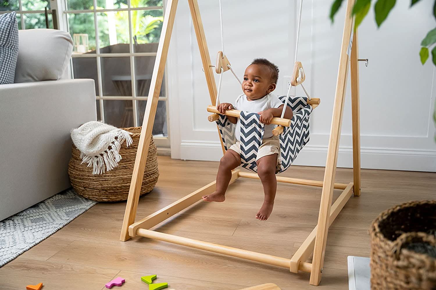 Spruce | Foldable Baby Swing - Beige