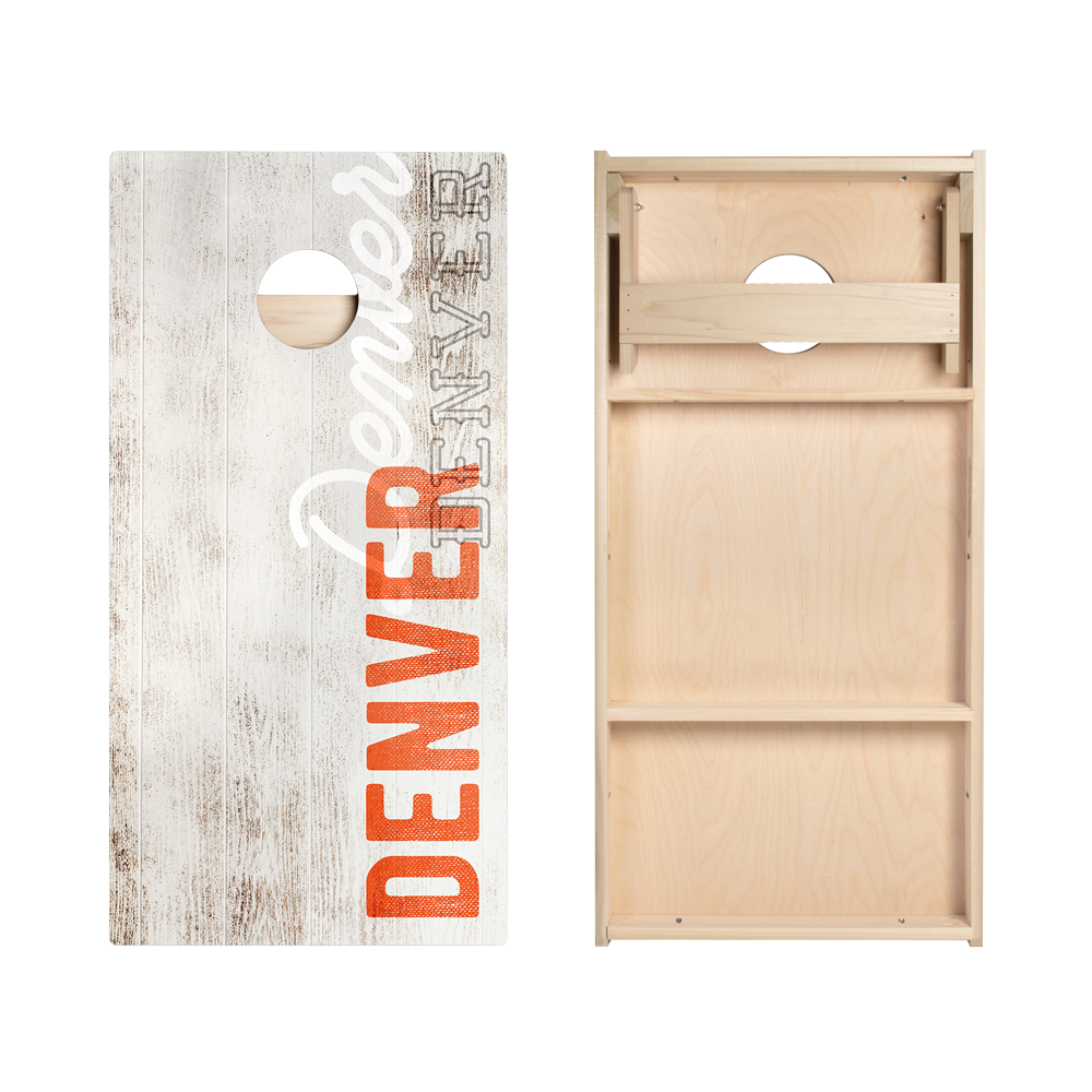 Denver Football Vintage Gameday Star Cornhole Boards