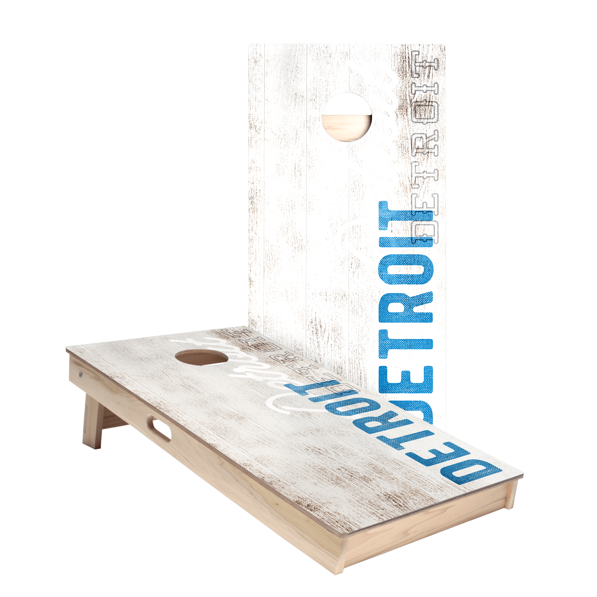 Detroit Football Vintage Gameday Star Cornhole Boards
