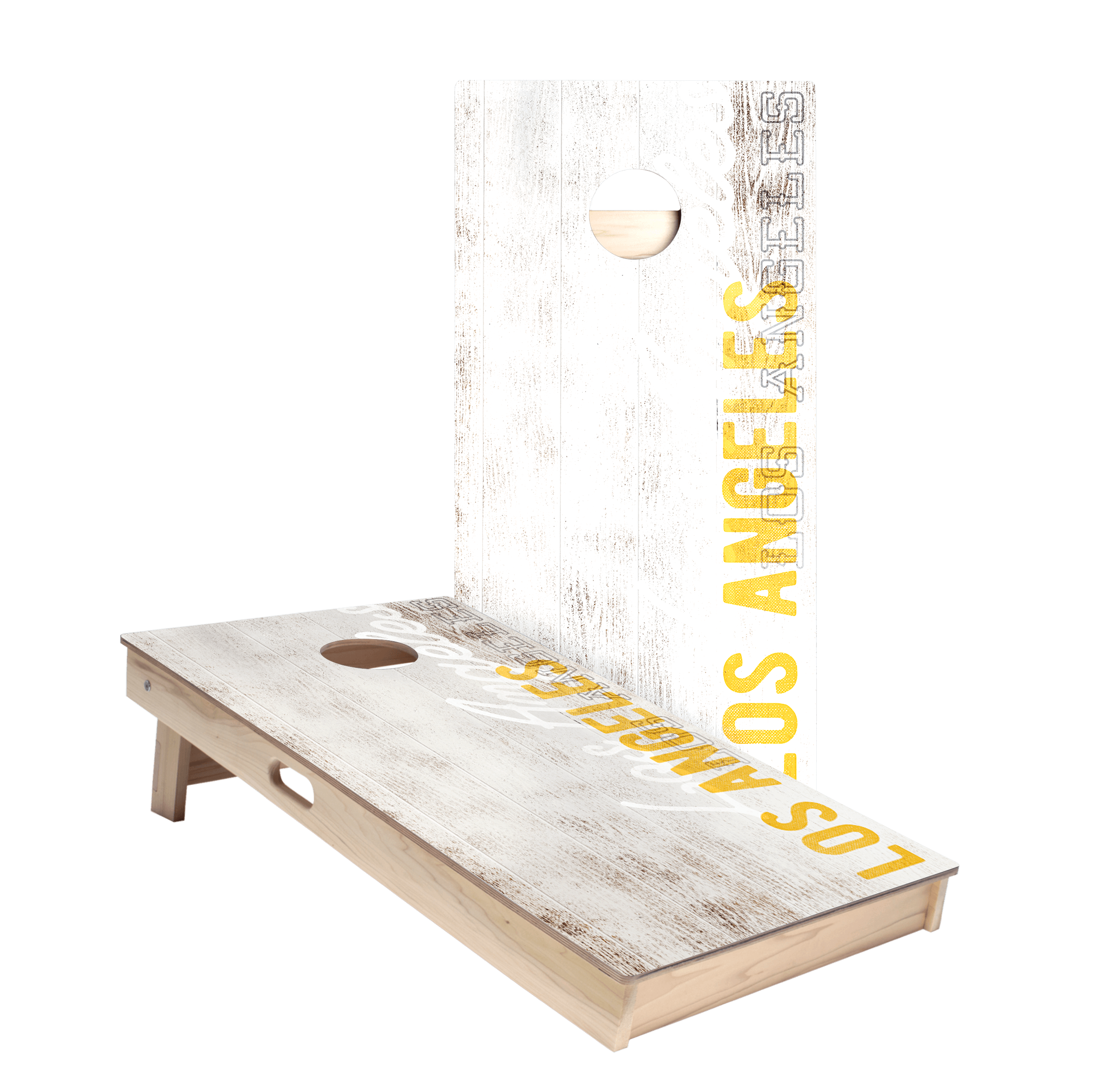 Los Angeles Yellow Football Vintage Gameday Star Cornhole Boards