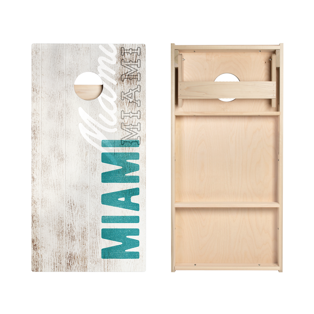 Miami Football Vintage Gameday Star Cornhole Boards