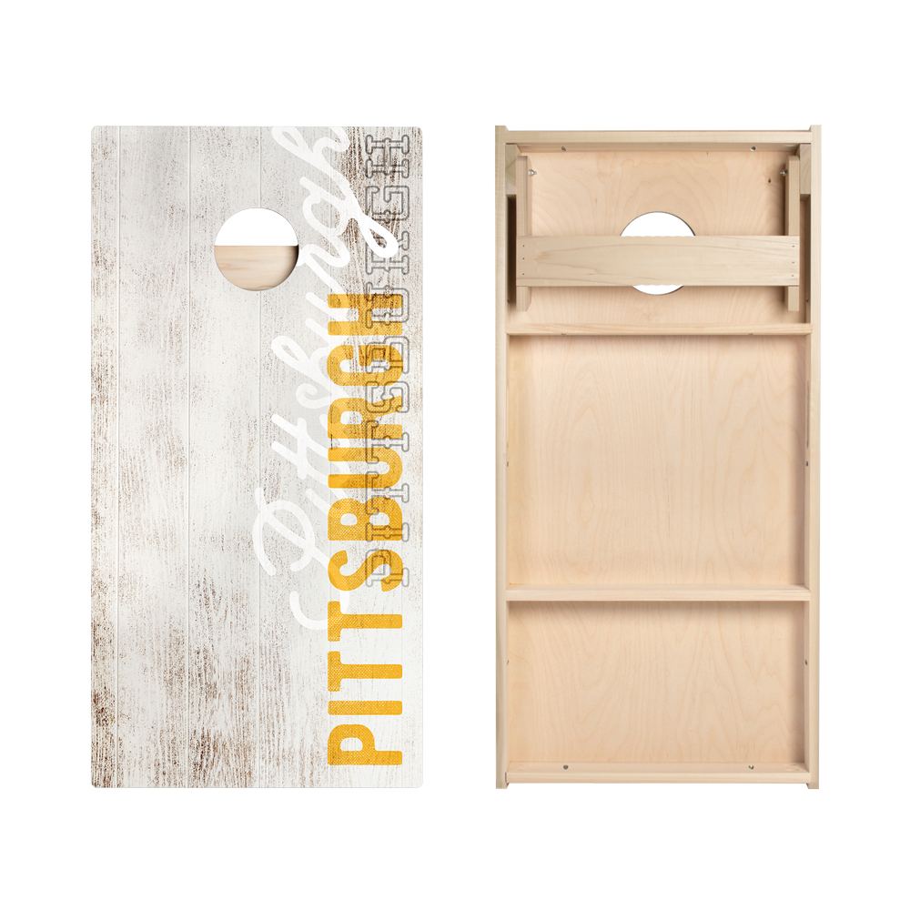 Pittsburgh Football Vintage Gameday Star Cornhole Boards