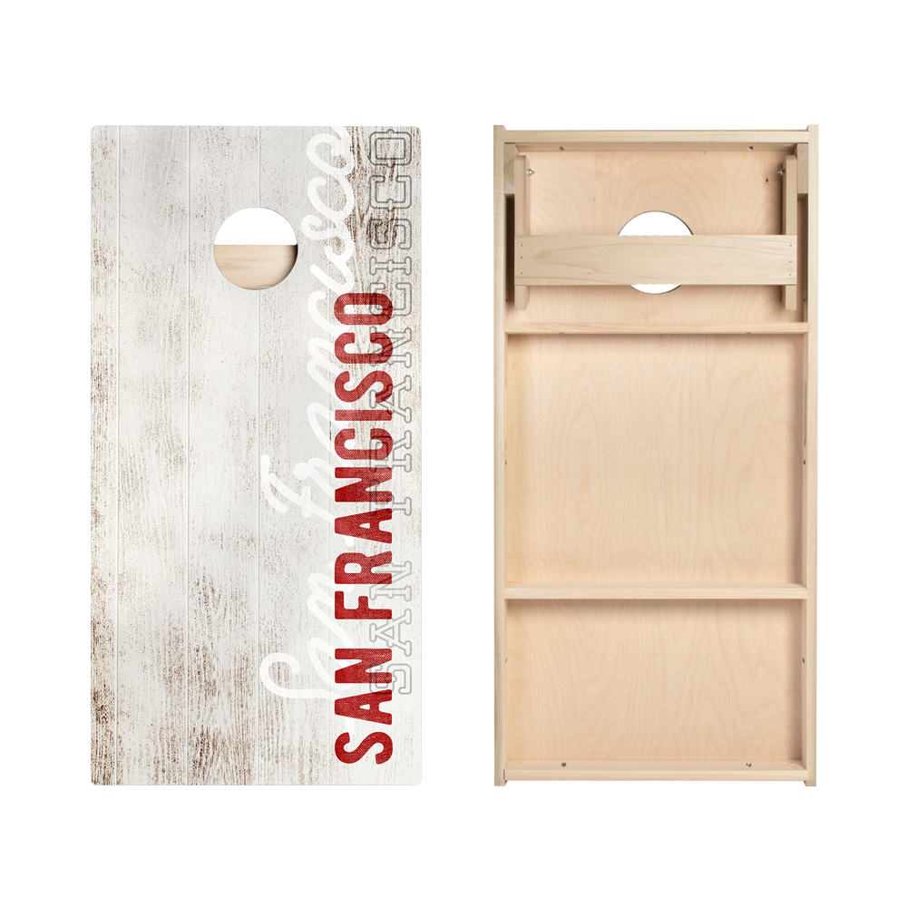 San Francisco Football Vintage Gameday Star Cornhole Boards