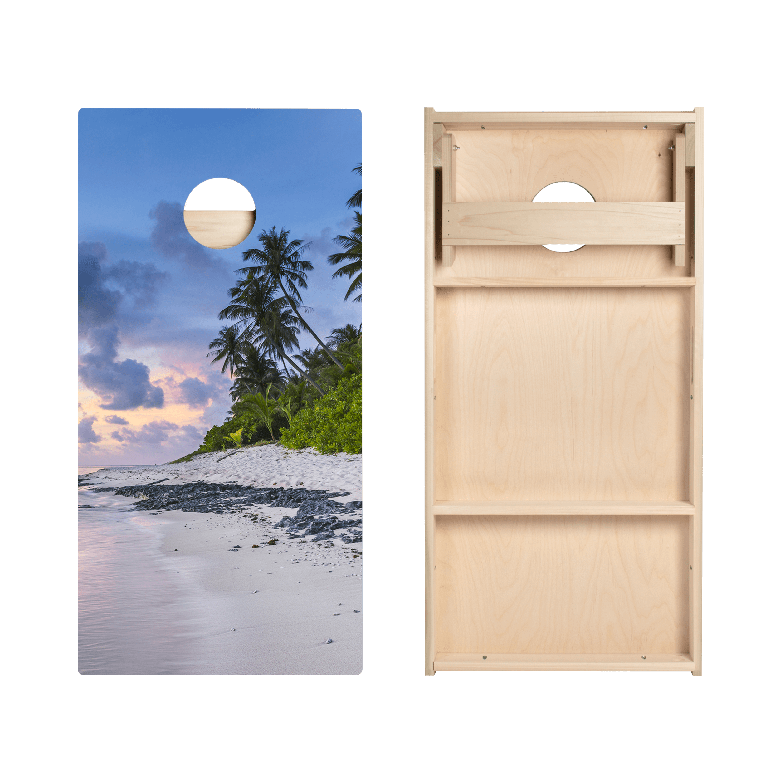 Beach Scene Star Cornhole Boards