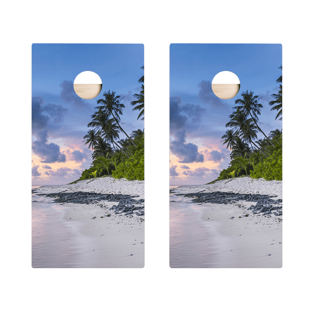 Beach Scene Star Cornhole Boards