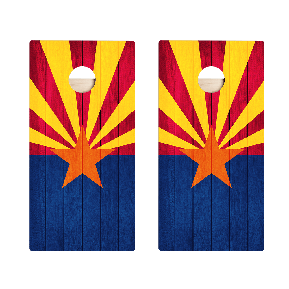 Arizona Flag Star Cornhole Boards