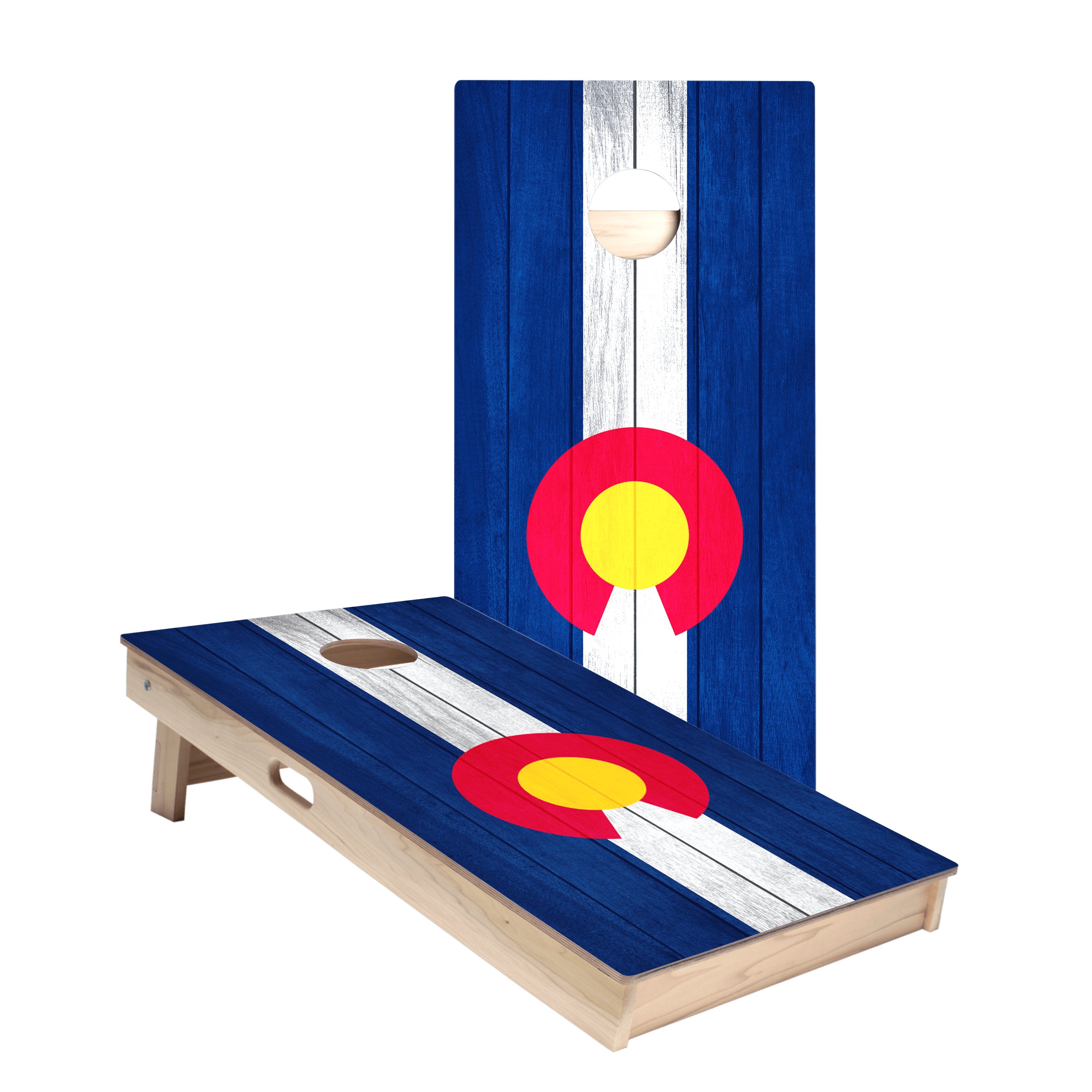 Colorado Flag Star Cornhole Boards