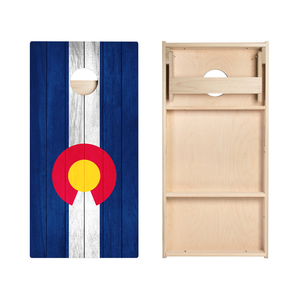 Colorado Flag Star Cornhole Boards