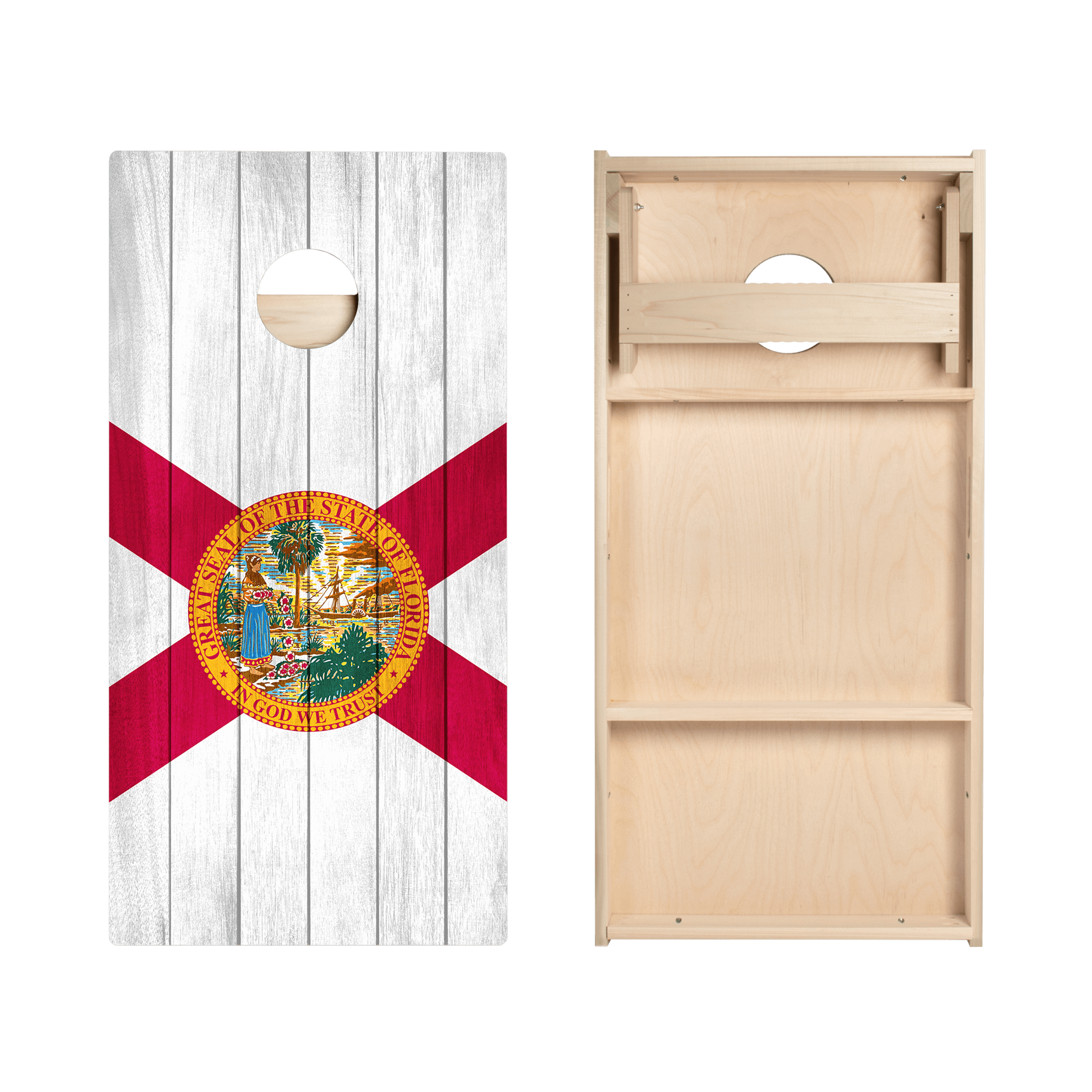 Florida Flag Star Cornhole Boards