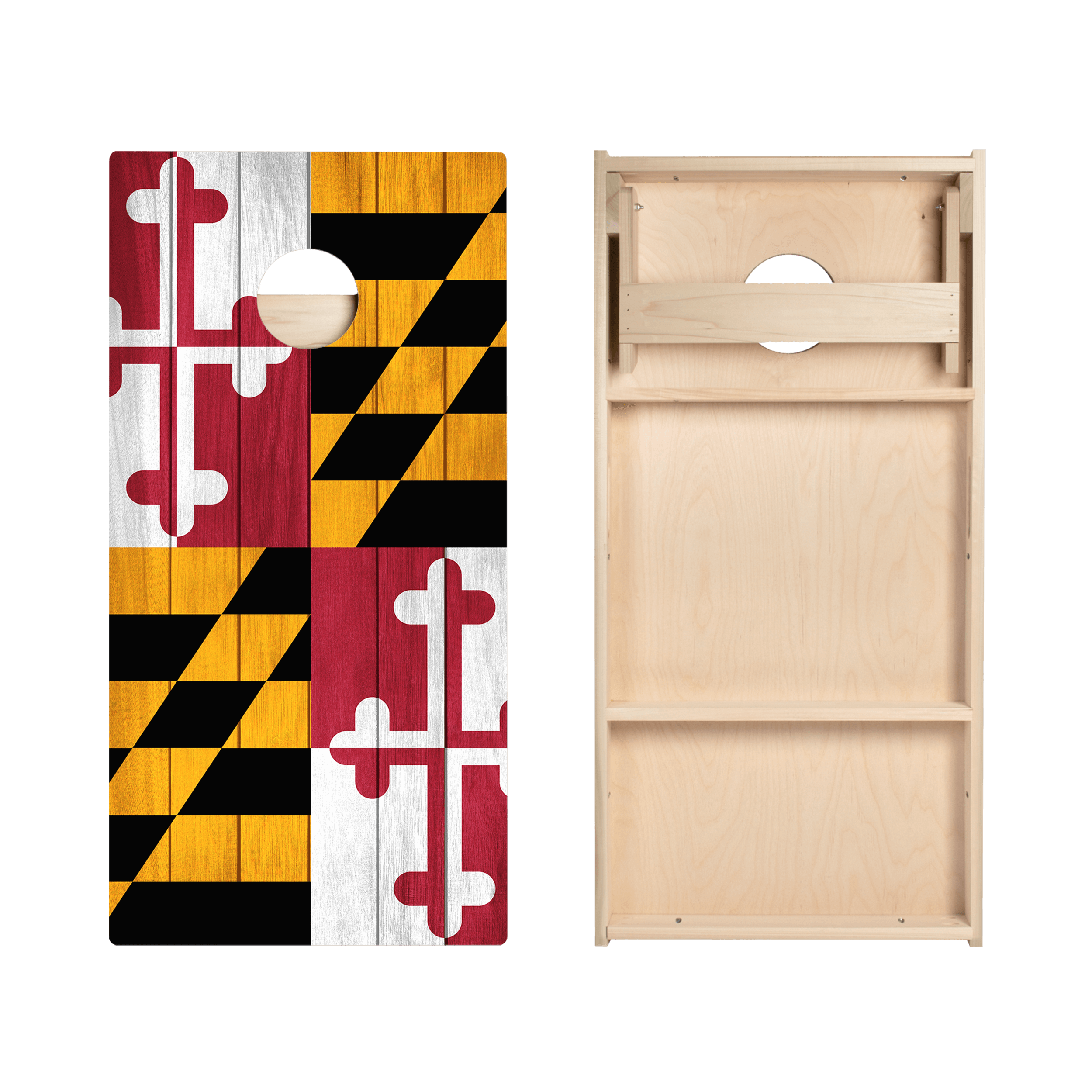 Maryland Flag Star Cornhole Boards