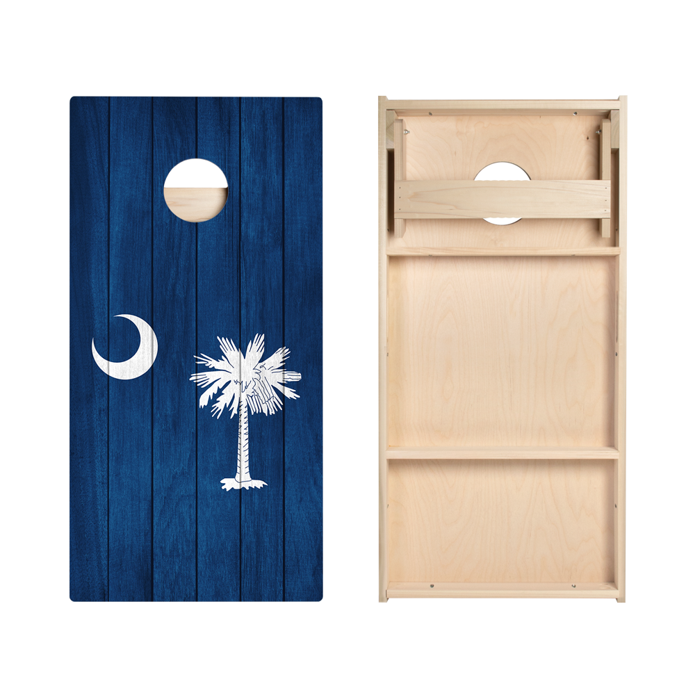 South Carolina Flag Star Cornhole Boards