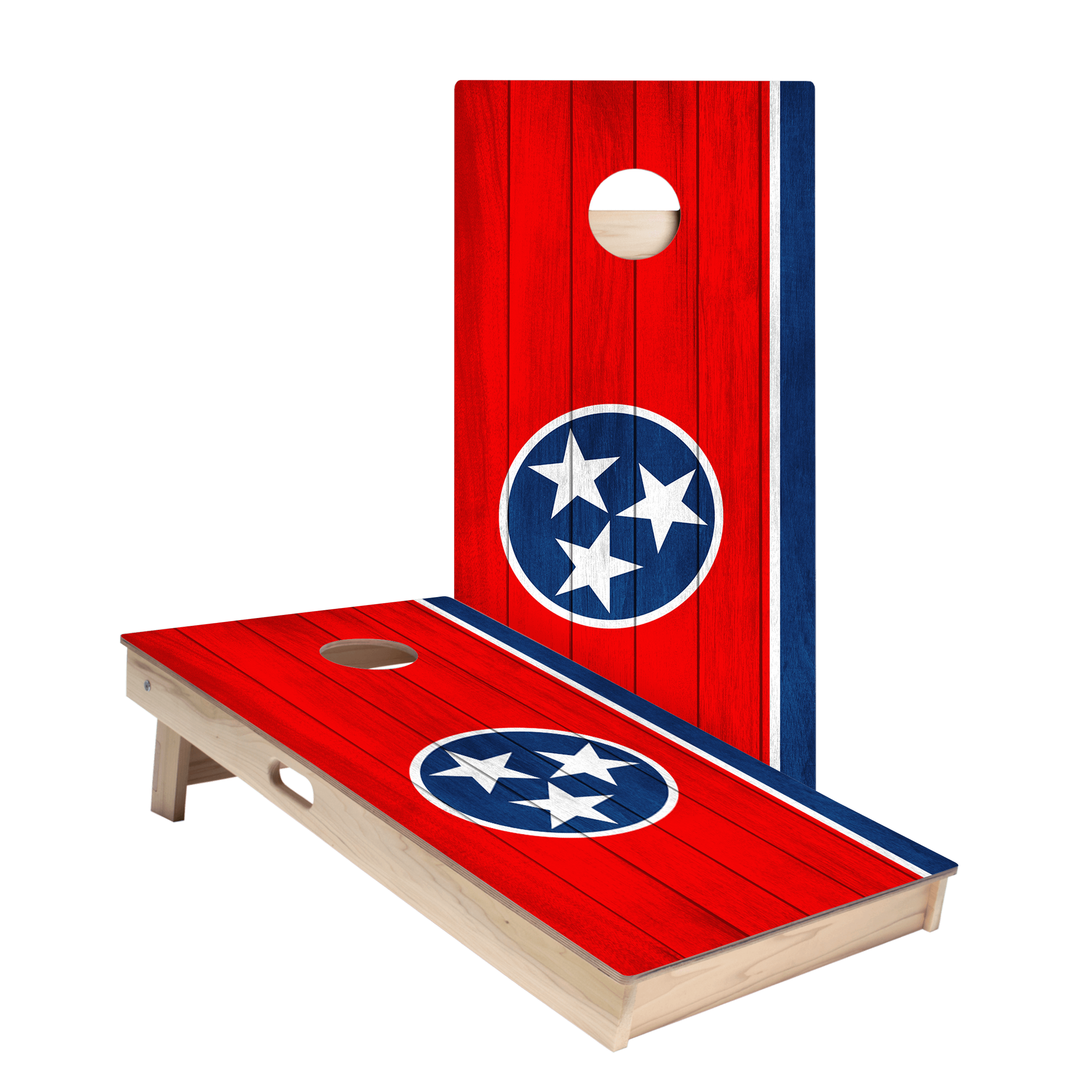 Tennessee Flag Star Cornhole Boards