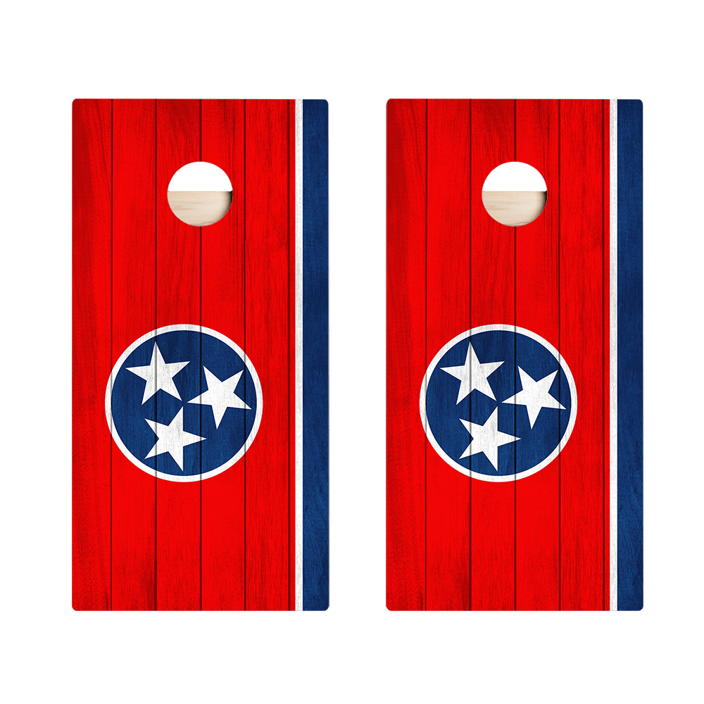 Tennessee Flag Star Cornhole Boards