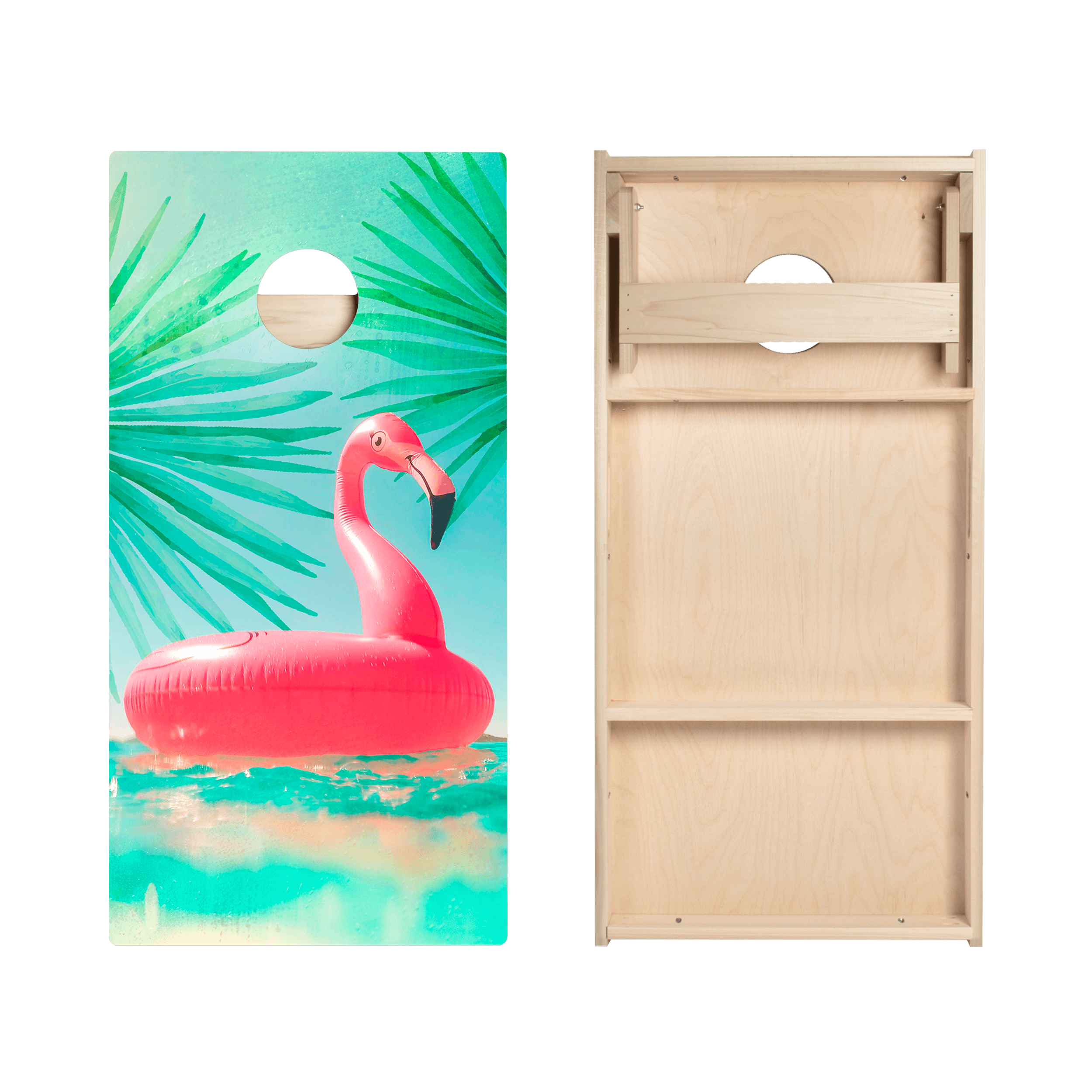 Inflatable Flamingo Star Cornhole Boards