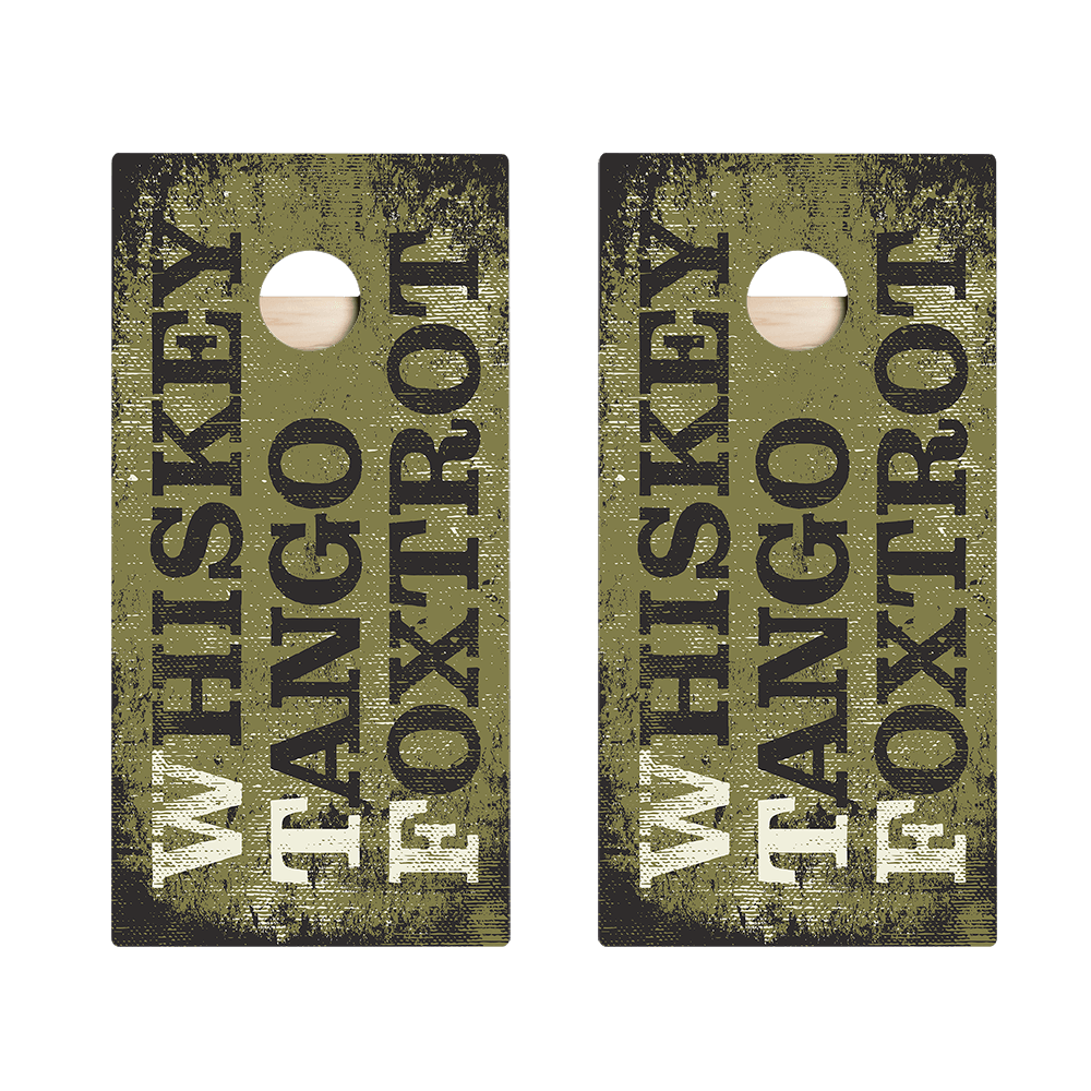 Whiskey Tango Foxtrot Star Cornhole Boards