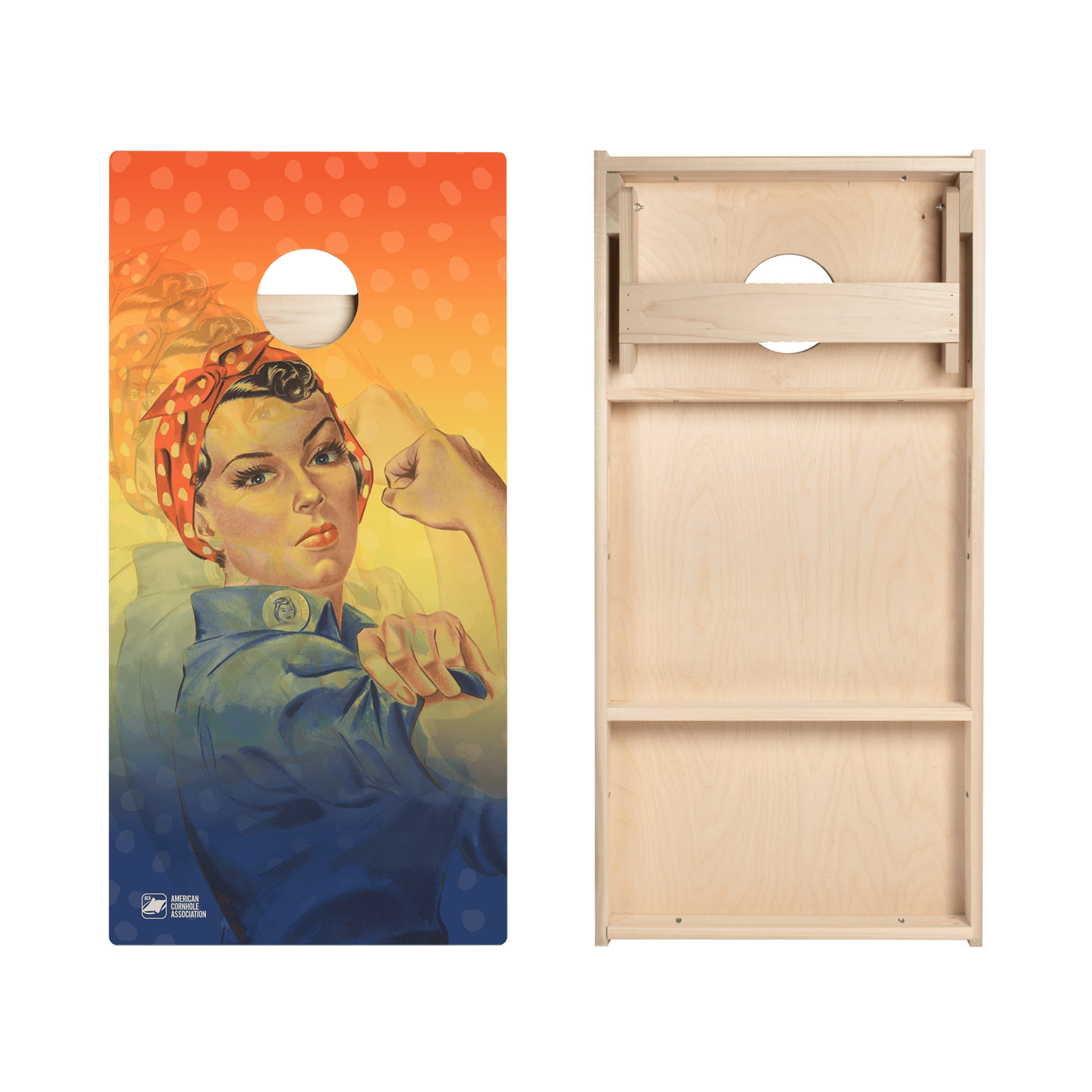 Retro We Can Do It Star Cornhole Boards