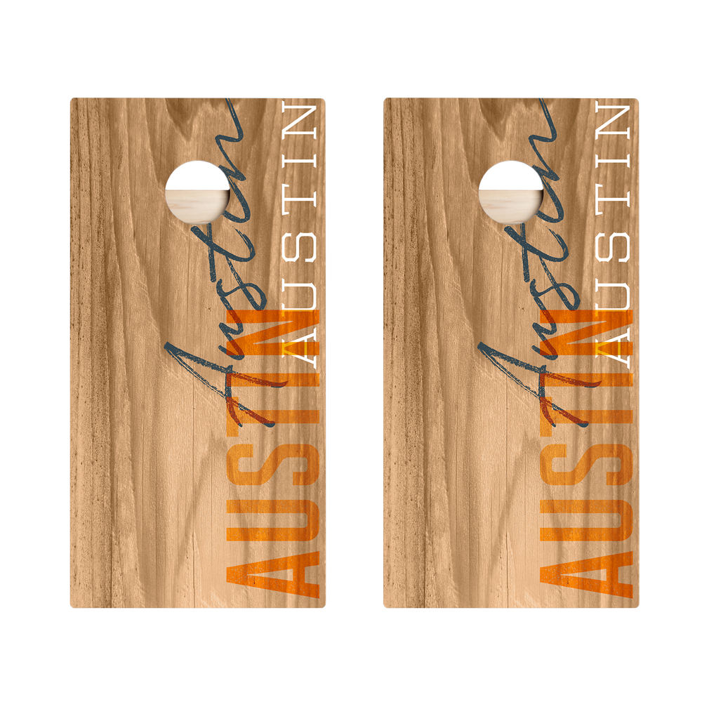 Austin Campus Gameday Star Cornhole Boards