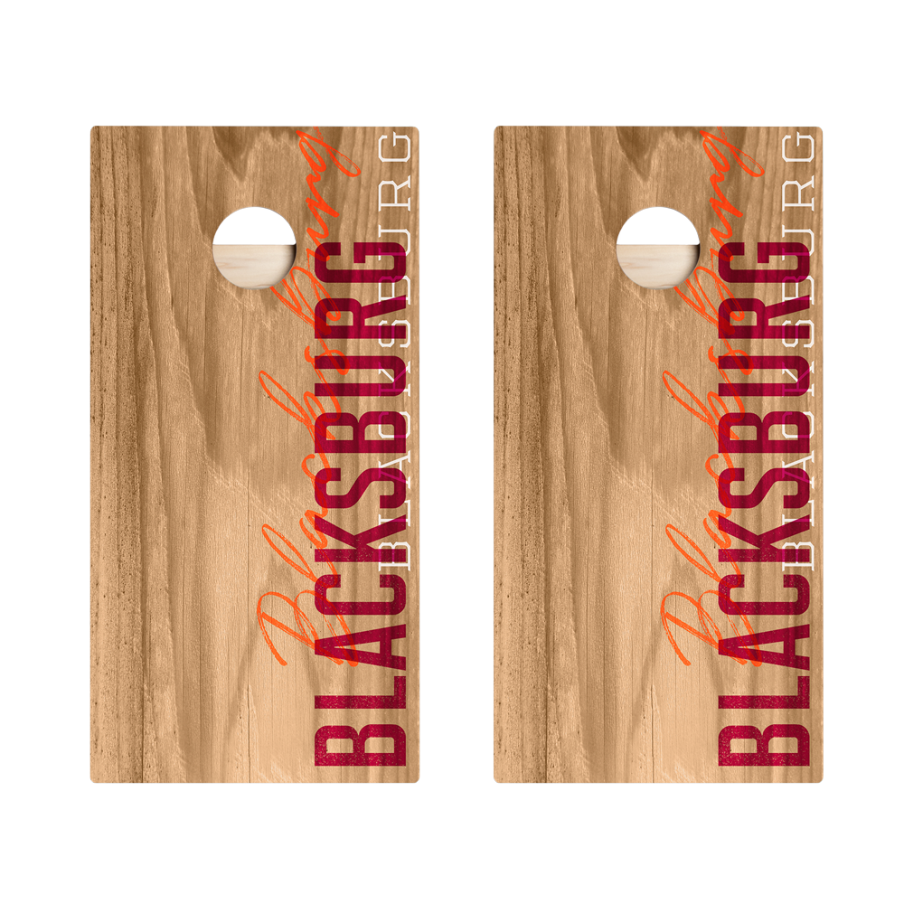 Blacksburg Campus Gameday Star Cornhole Boards