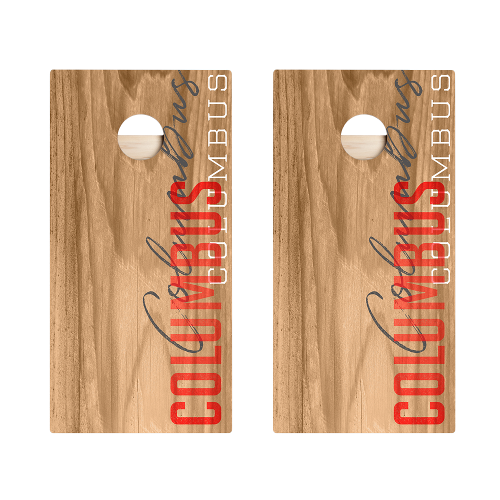 Columbus Campus Gameday Star Cornhole Boards