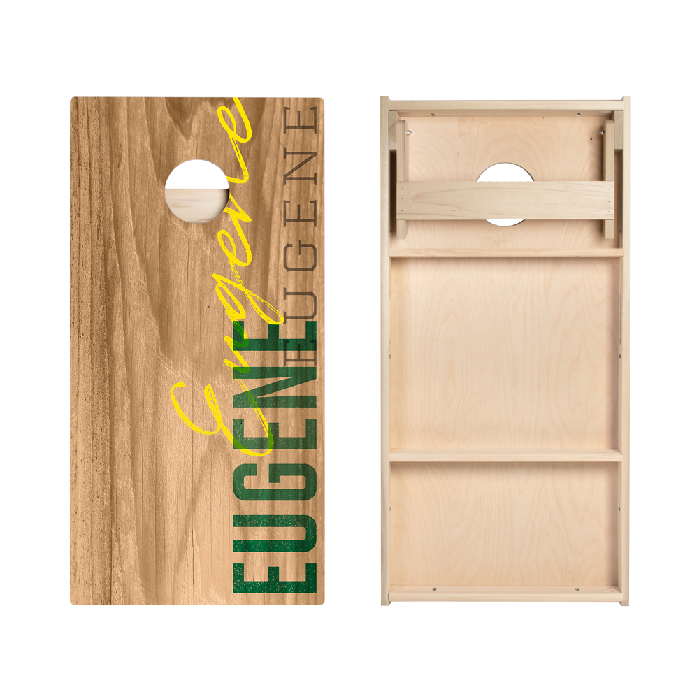 Eugene Campus Gameday Star Cornhole Boards