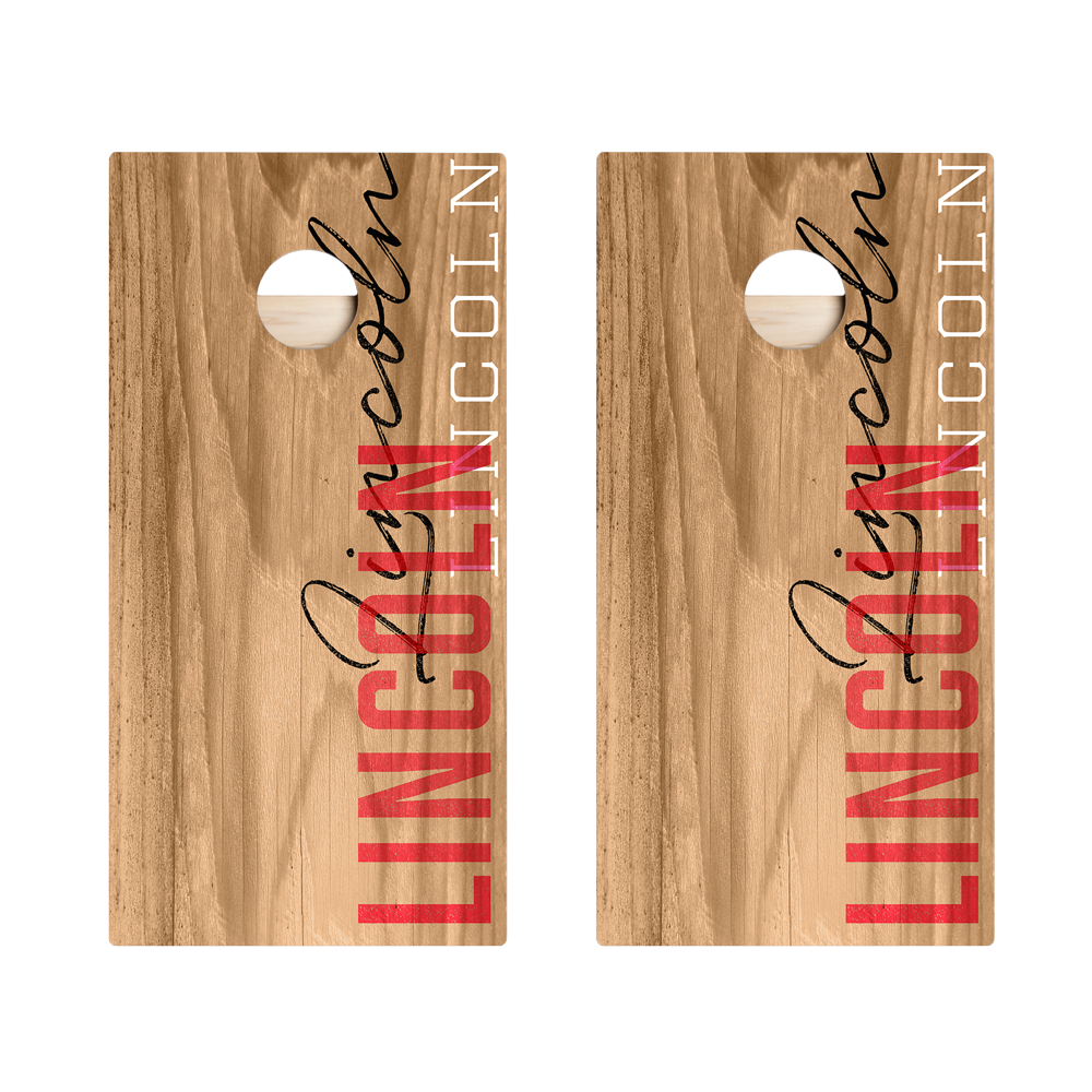 Lincoln Campus Gameday Star Cornhole Boards