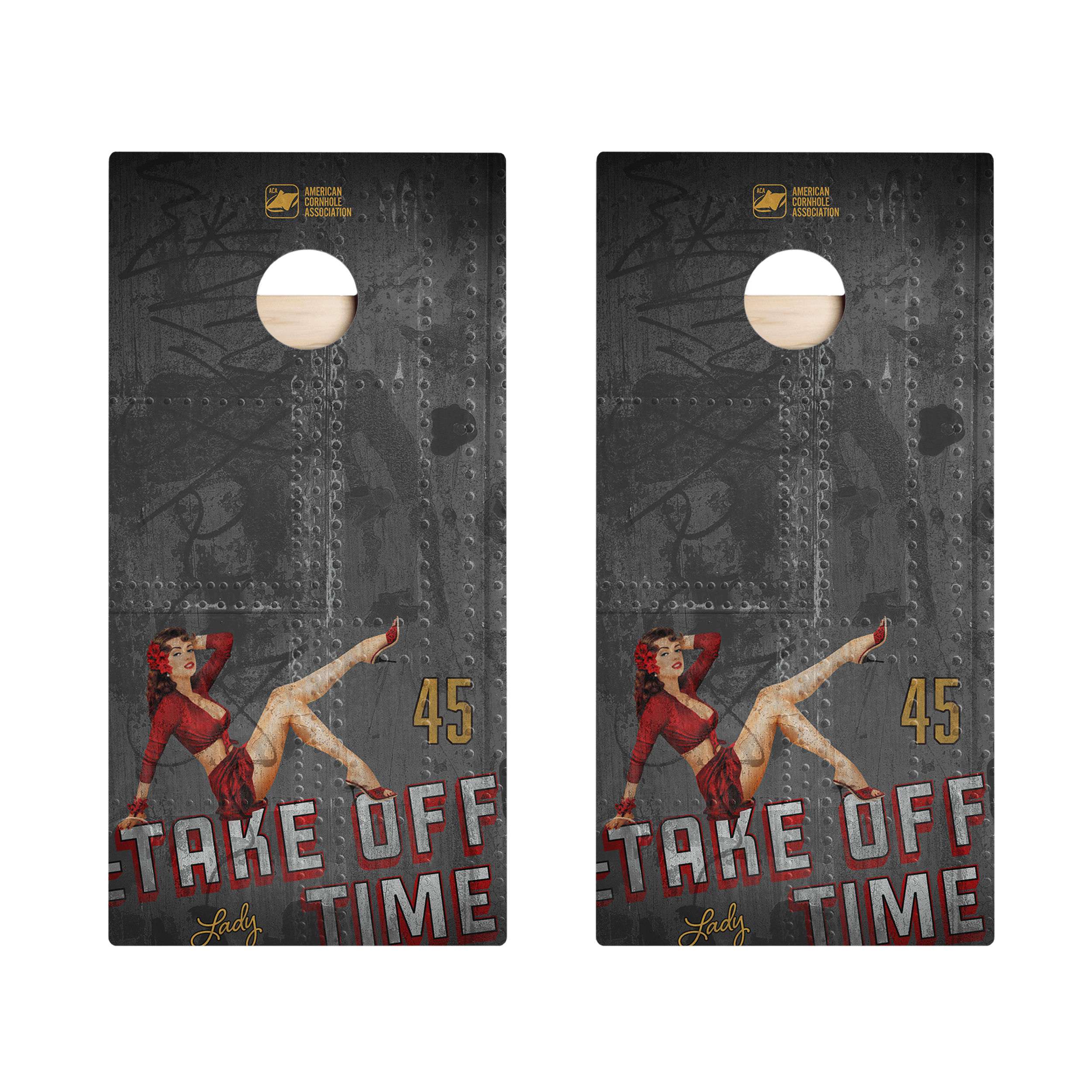Take Off Time Star Cornhole Boards