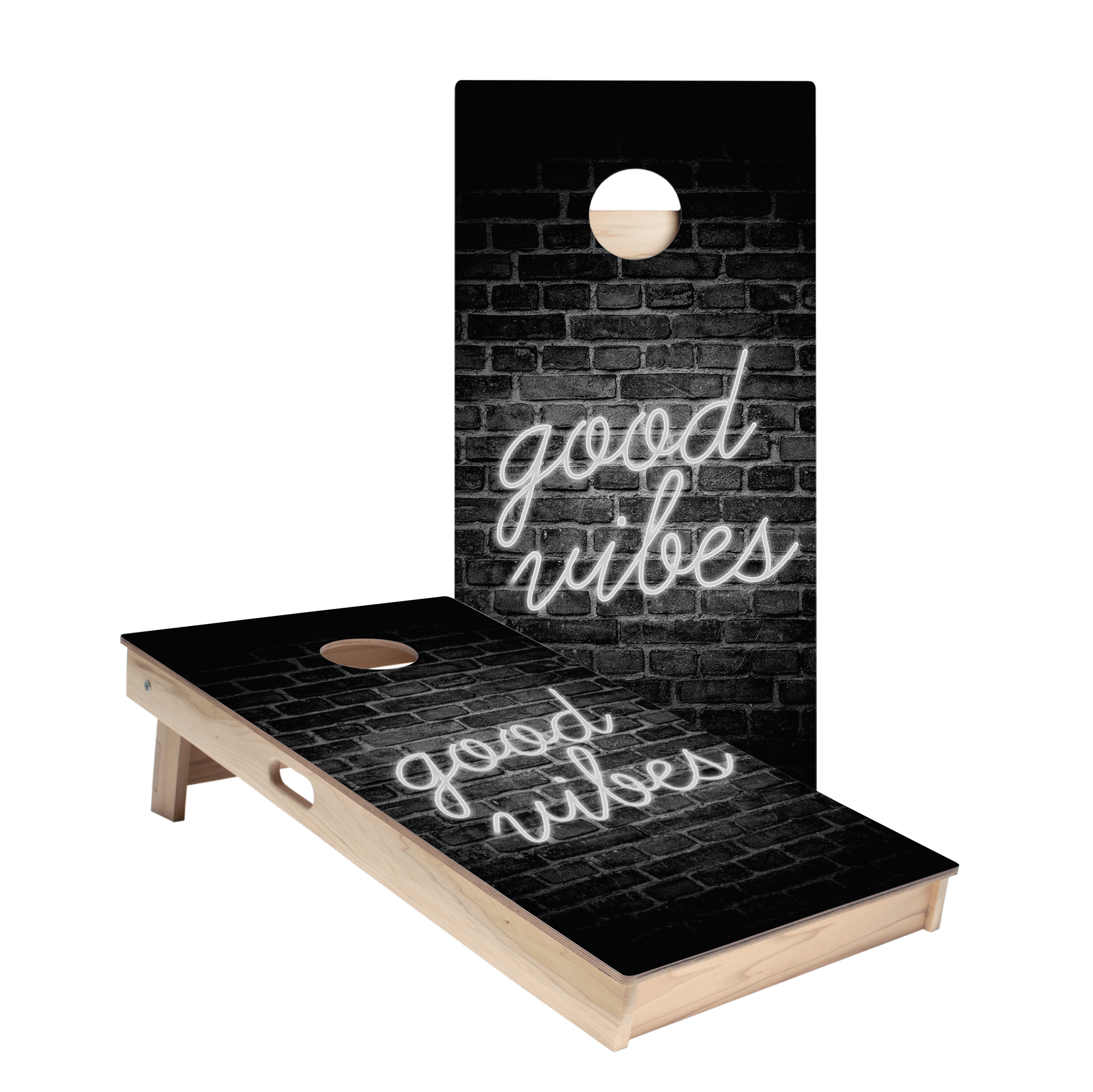 Good Vibes Star Cornhole Boards